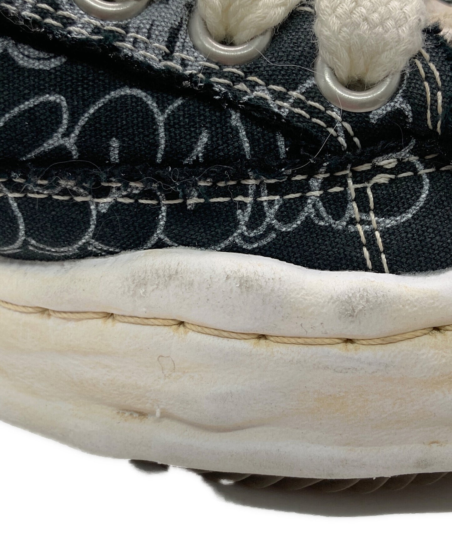 [Pre-owned] Maison MIHARA YASUHIRO Blakey Graffiti Printed Low A16FW730