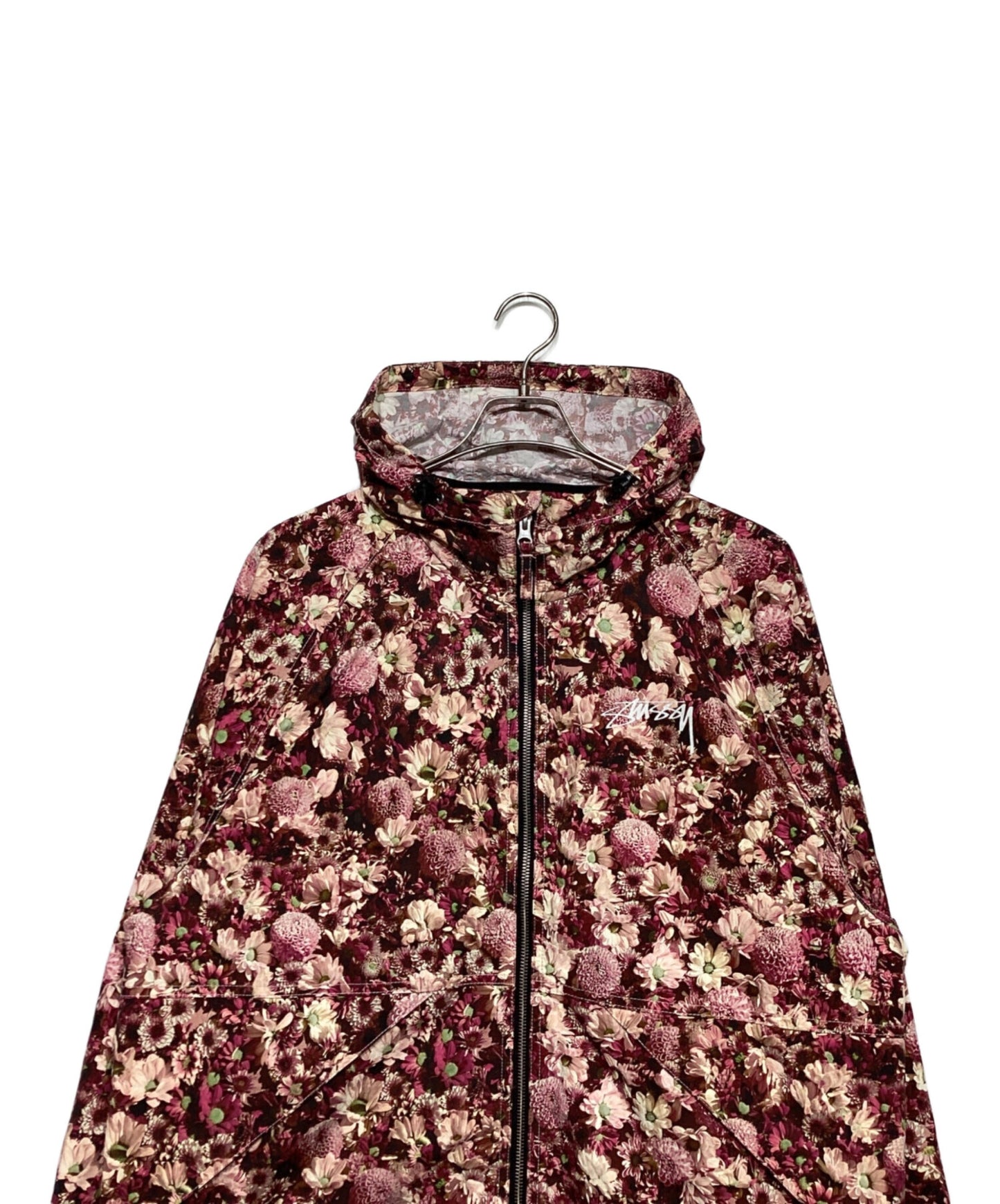 [Pre-owned] stussy Beach Shell Floral Nylon "Maroon 115728