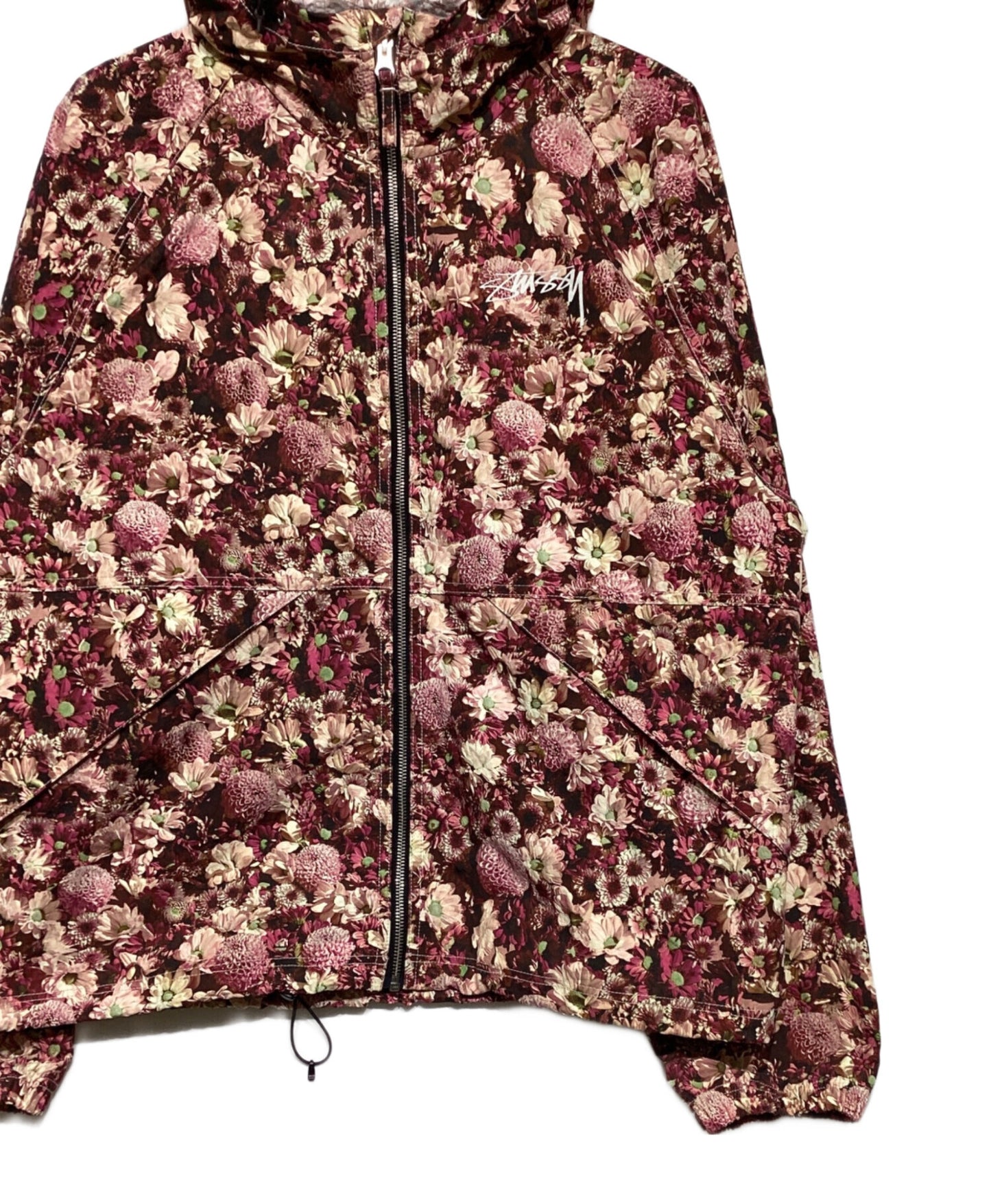 [Pre-owned] stussy Beach Shell Floral Nylon "Maroon 115728