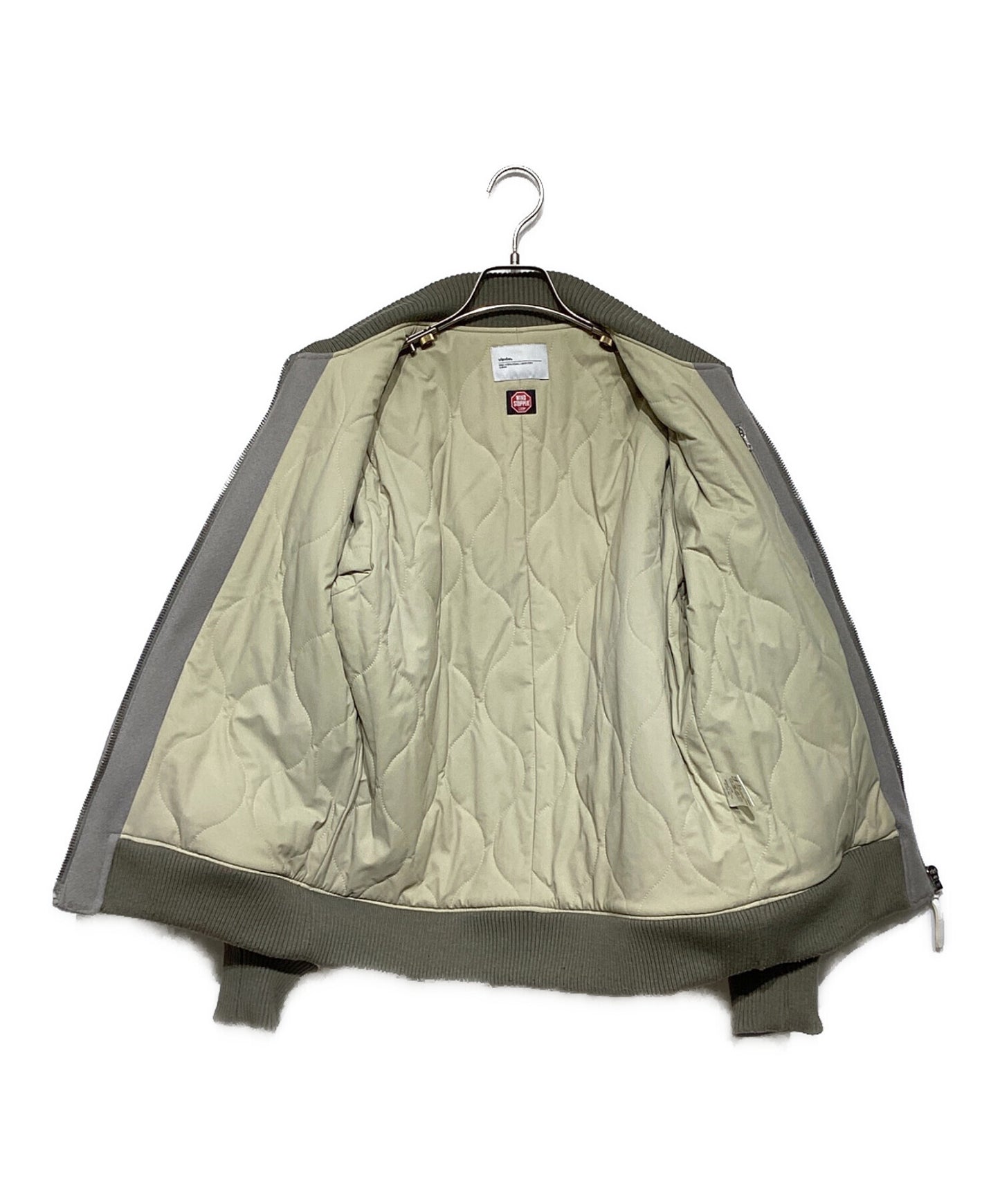 [Pre-owned] VISVIM Leather Sleeve Varsity Jacket