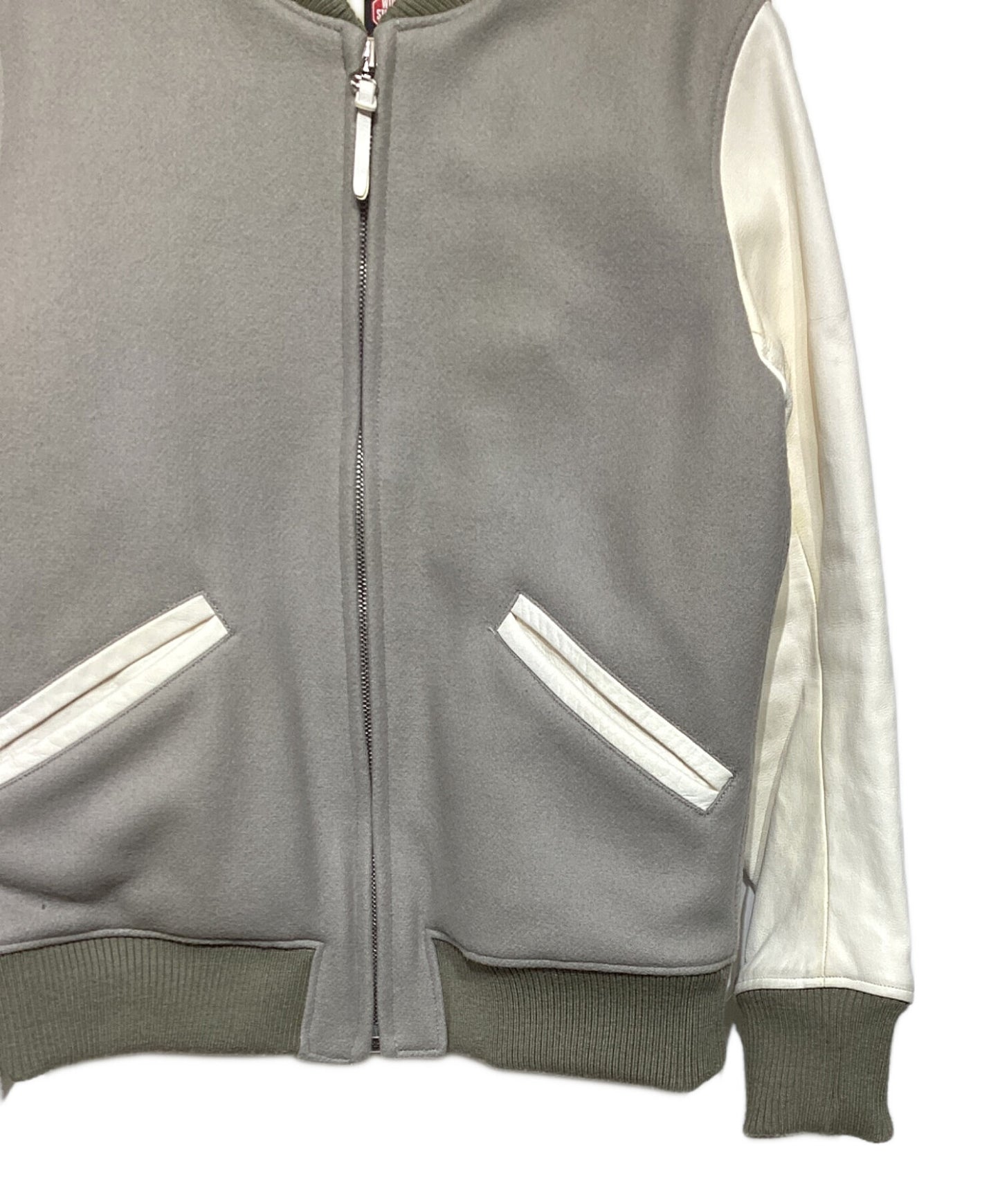 [Pre-owned] VISVIM Leather Sleeve Varsity Jacket