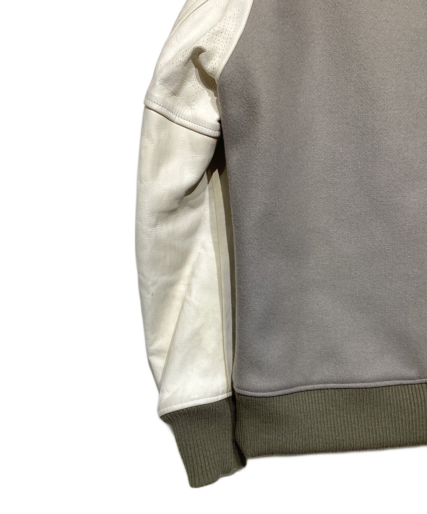 [Pre-owned] VISVIM Leather Sleeve Varsity Jacket