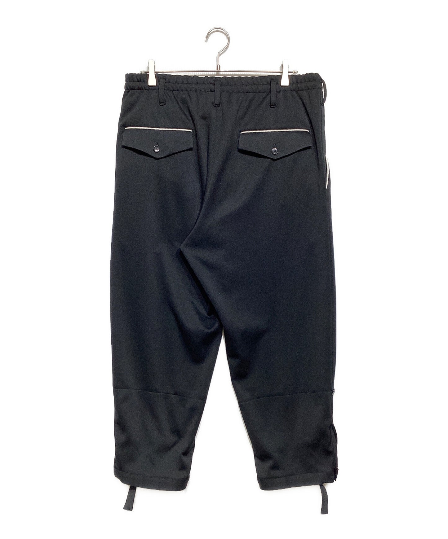 [Pre-owned] GROUND Y POLYESTER SMOOTH DOUBLE HEM RIB PANTS GP-P18-900