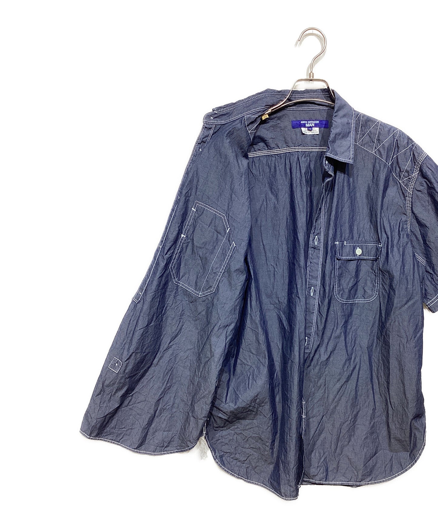 [Pre-owned] COMME des GARCONS JUNYA WATANABE MAN Cotton twill chambray shirt with short sleeves WM-B023
