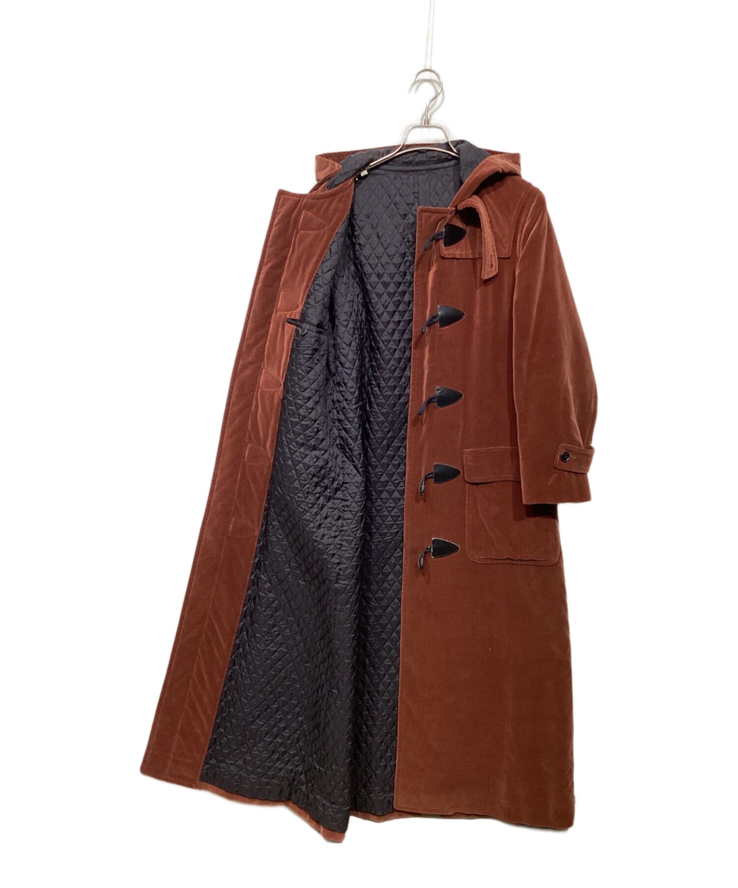 [Pre-owned] COMME des GARCONS HOMME PLUS  AD2001 Psyche Period Velour Long Duffle Coat PC-C002