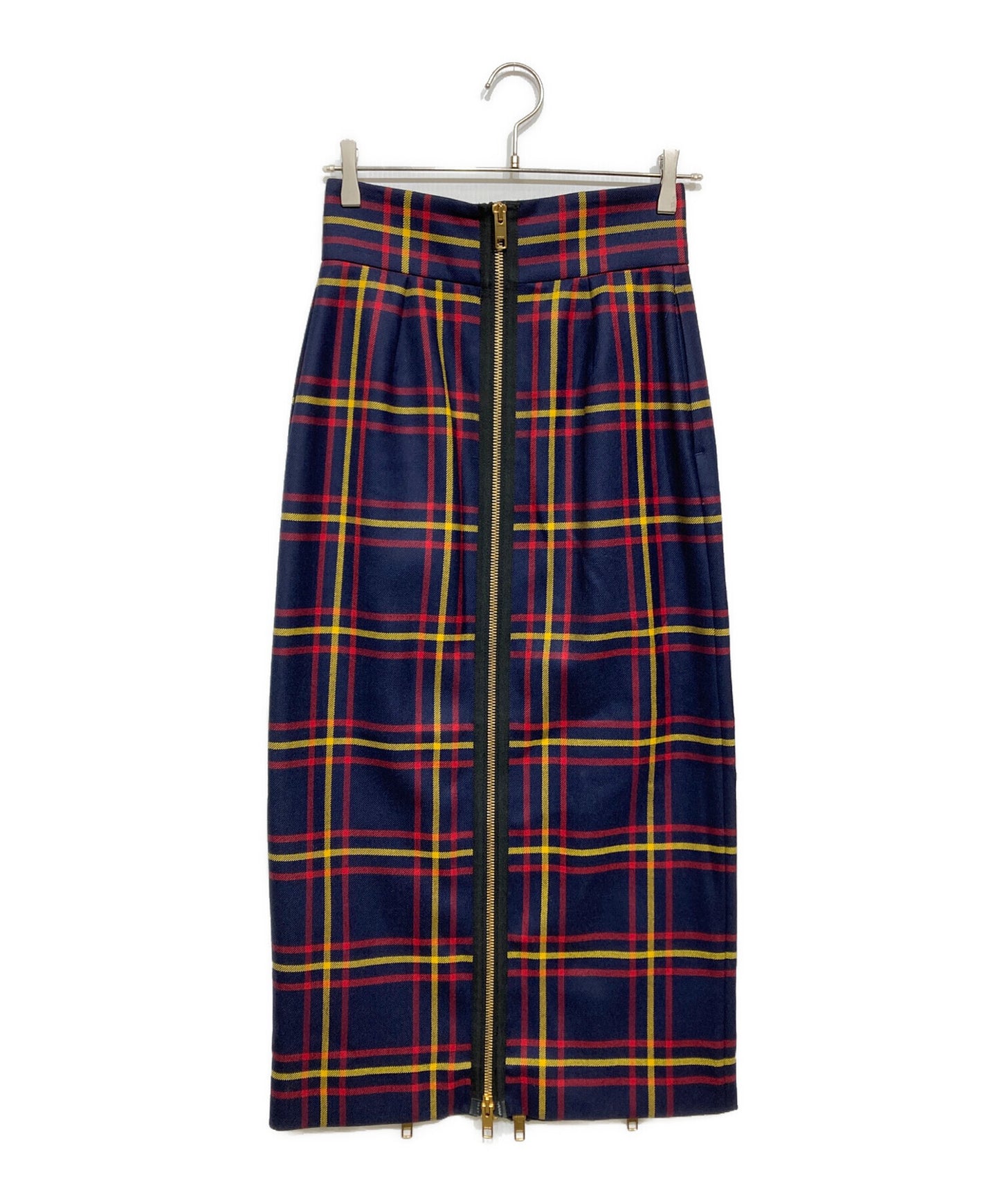 [Pre-owned] GUCCI Checkered Zip Skirt 711750 ZAKFU