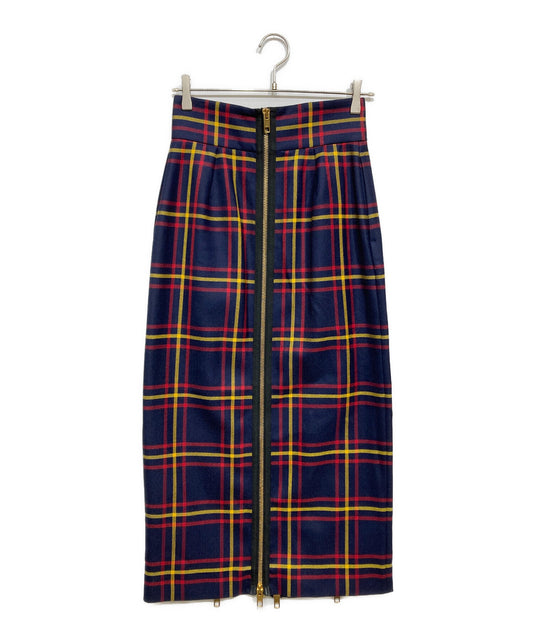 [Pre-owned] GUCCI Checkered Zip Skirt 711750 ZAKFU