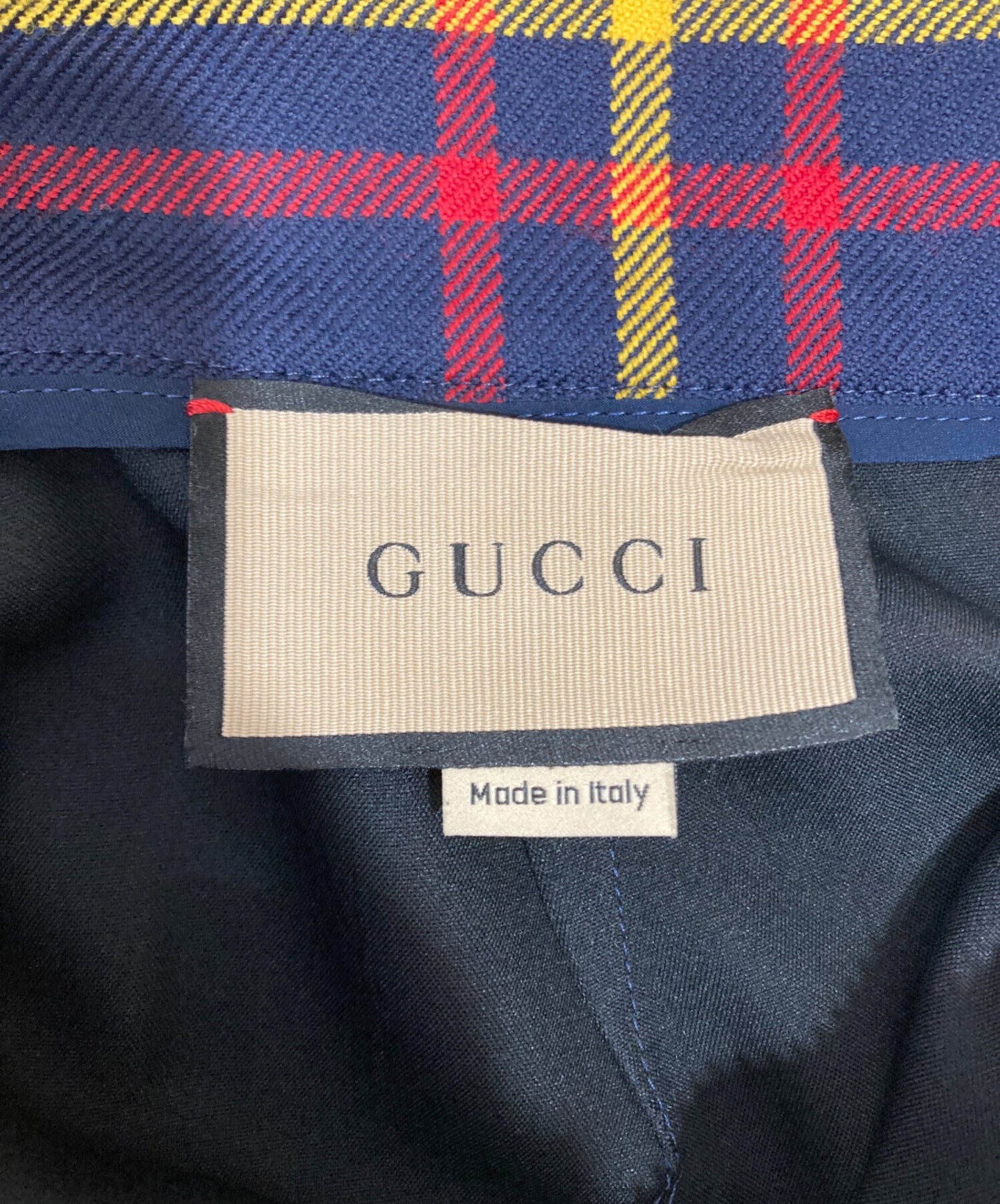 [Pre-owned] GUCCI Checkered Zip Skirt 711750 ZAKFU