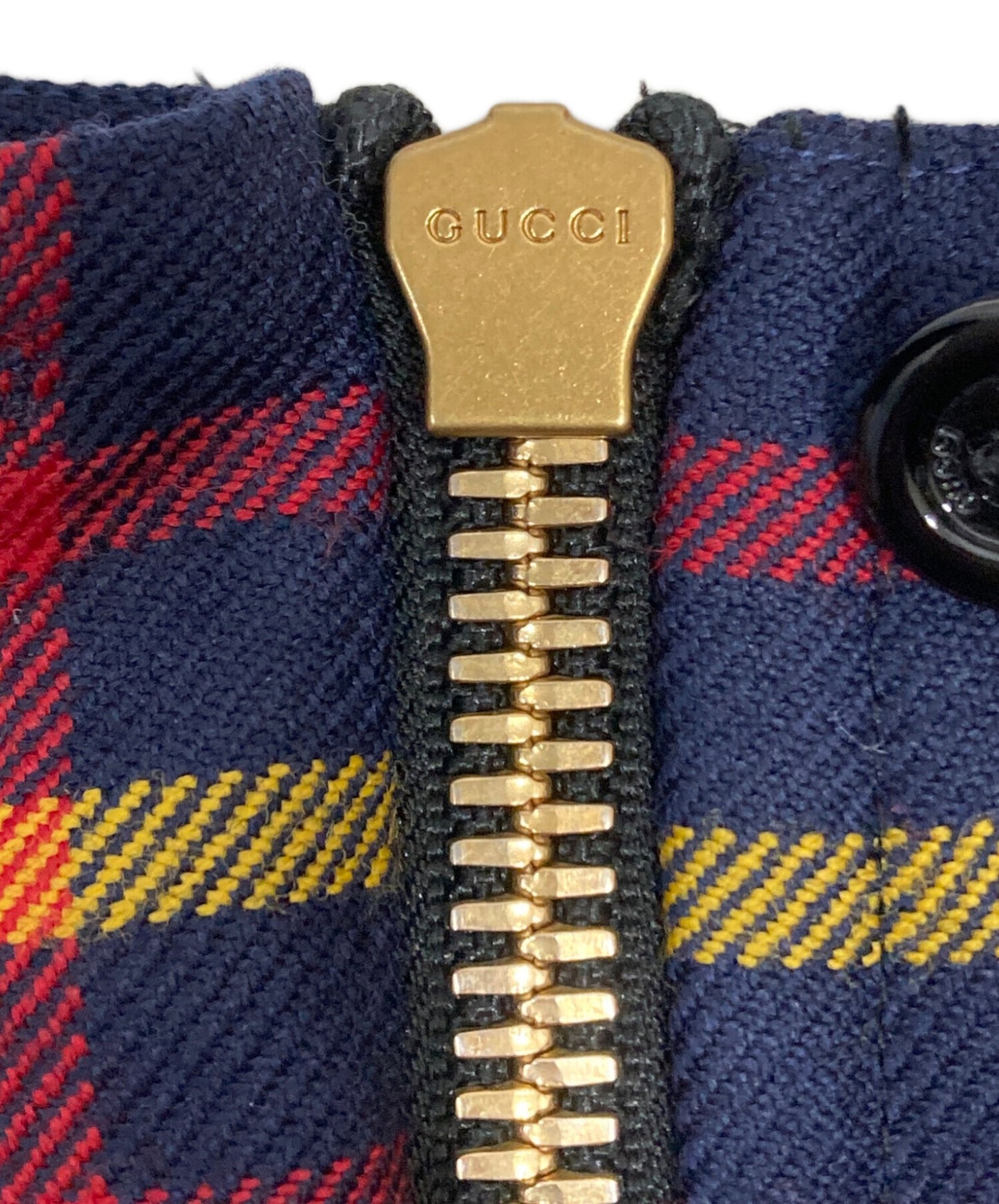 [Pre-owned] GUCCI Checkered Zip Skirt 711750 ZAKFU