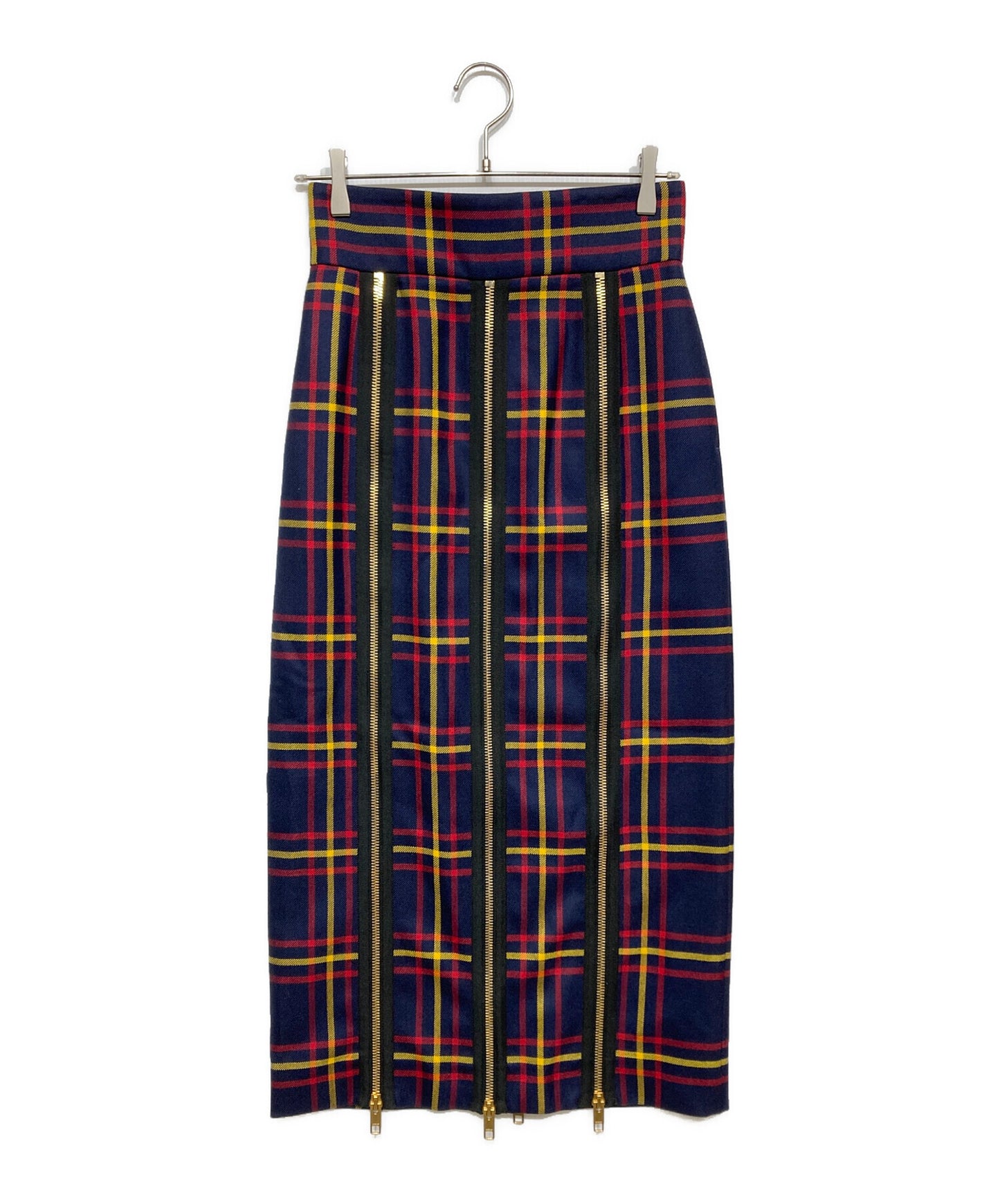 [Pre-owned] GUCCI Checkered Zip Skirt 711750 ZAKFU