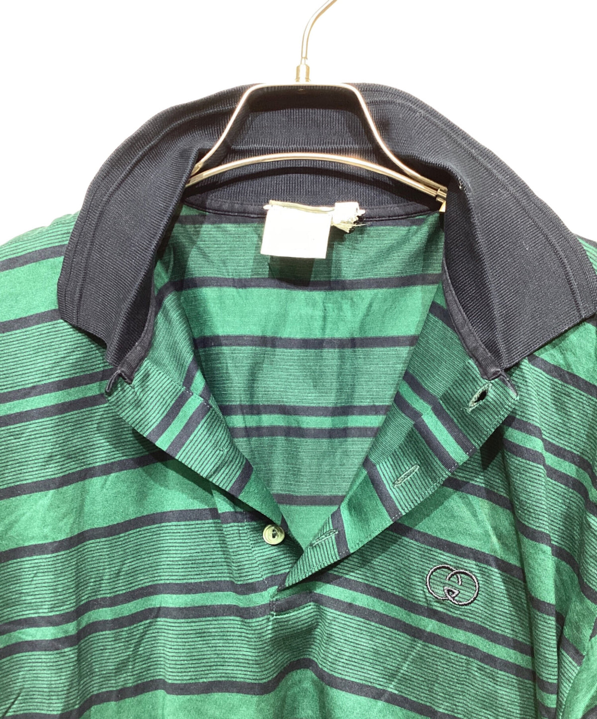 [Pre-owned] GUCCI Striped Polo Shirt