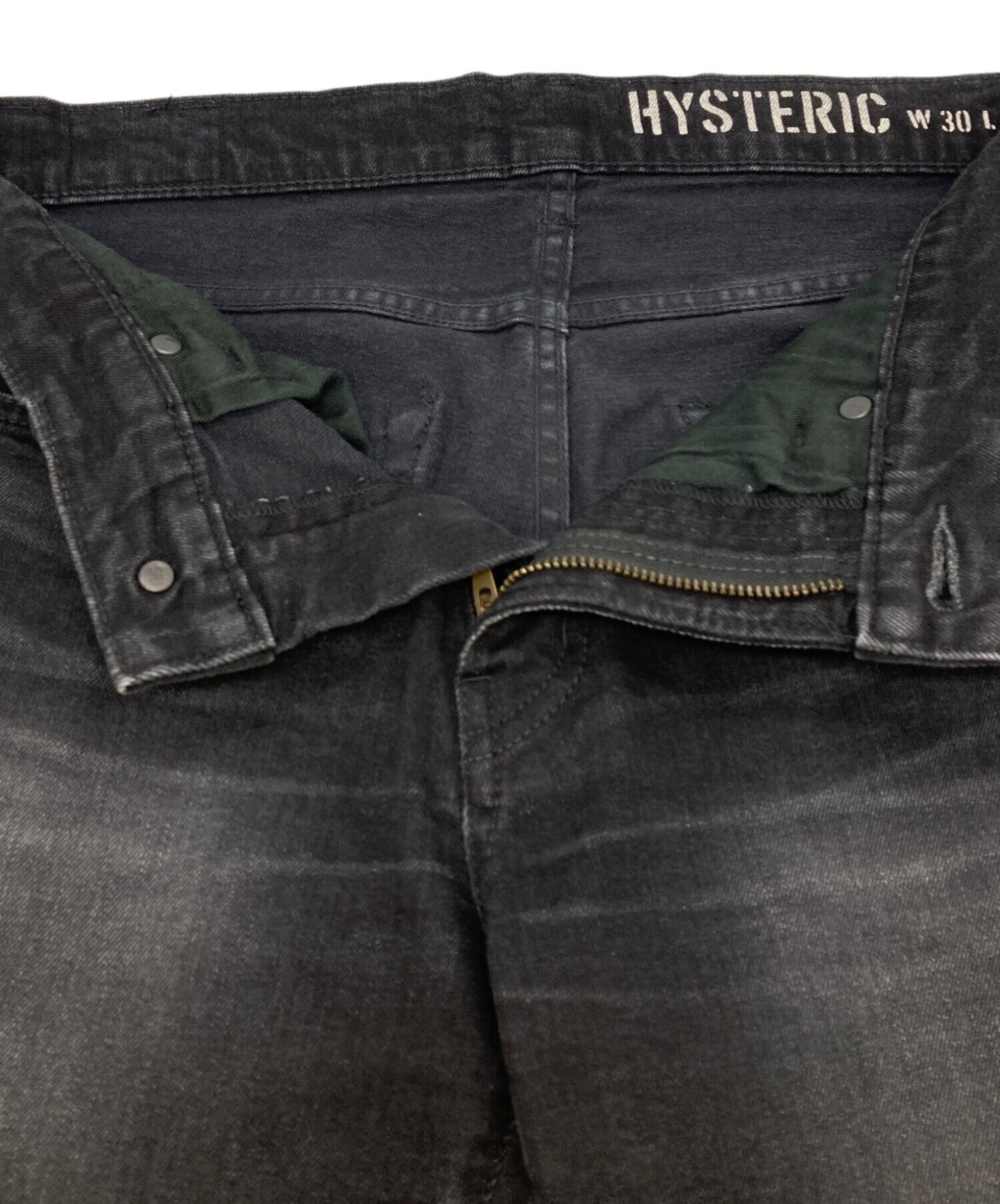 [Pre-owned] Hysteric Glamour KPR processed slim denim pants 02231AP02