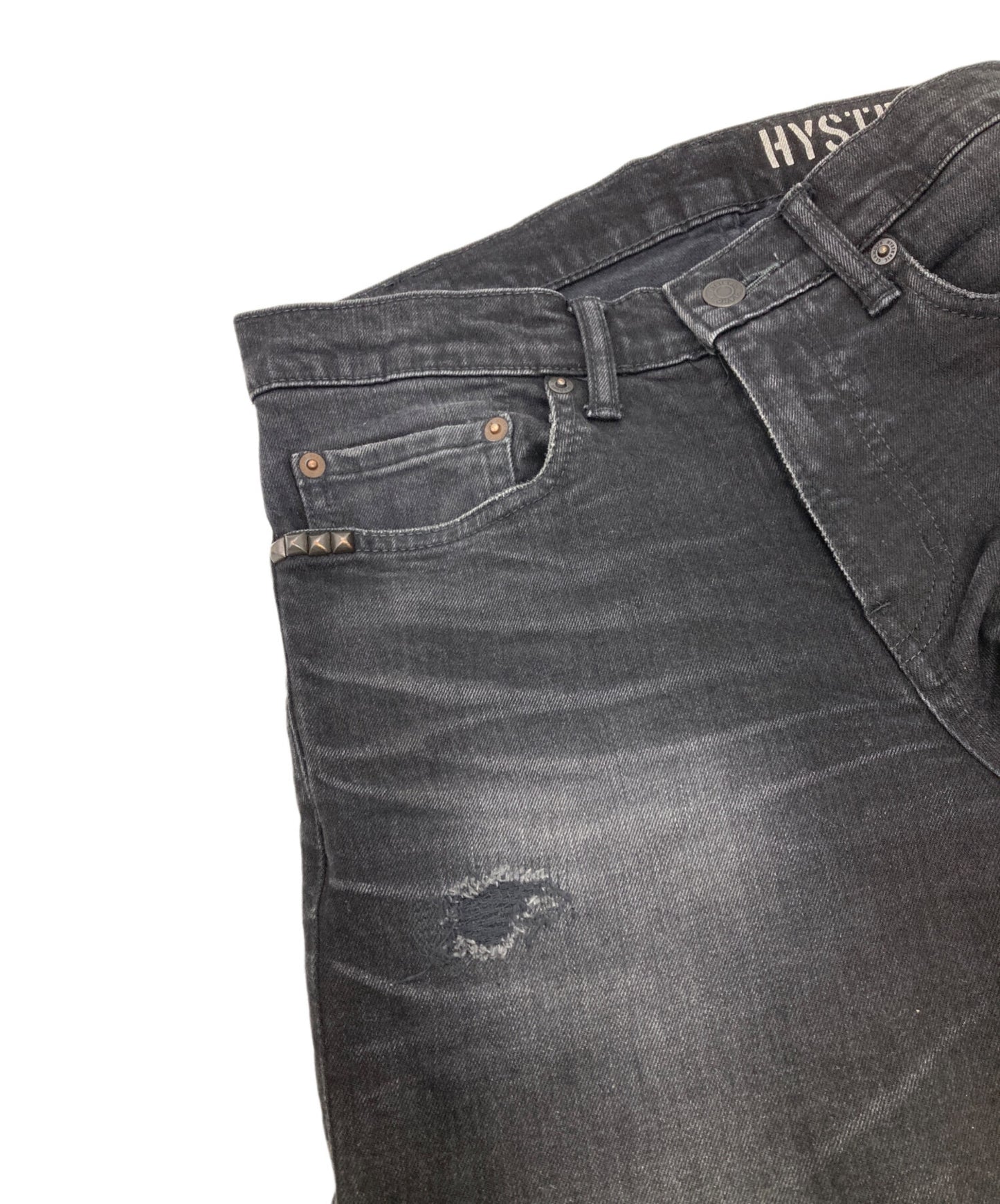 [Pre-owned] Hysteric Glamour KPR processed slim denim pants 02231AP02