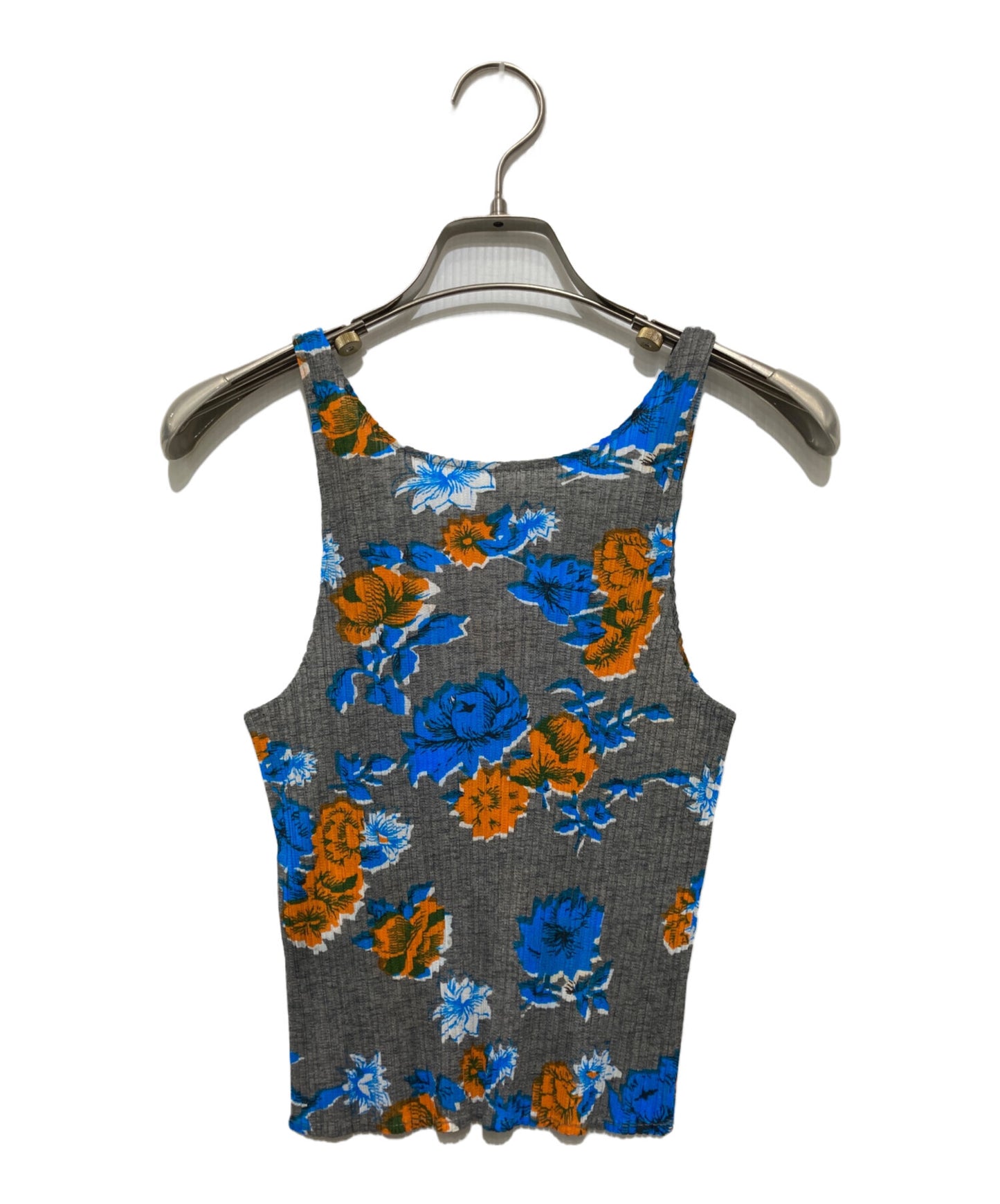 [Pre-owned] PLEATS PLEASE FLOWER PATTERN PLEATS N/S TOP Floral pattern sleeveless pleated cut and sewn PP72-JK534