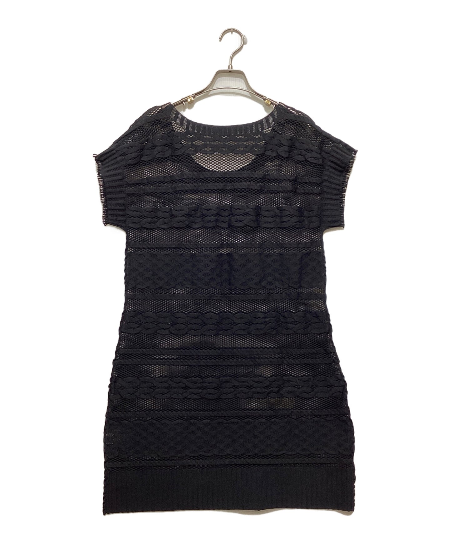 [Pre-owned] PLEATS PLEASE Mesh Woven Dress / Short Sleeved Dress PP04LT943