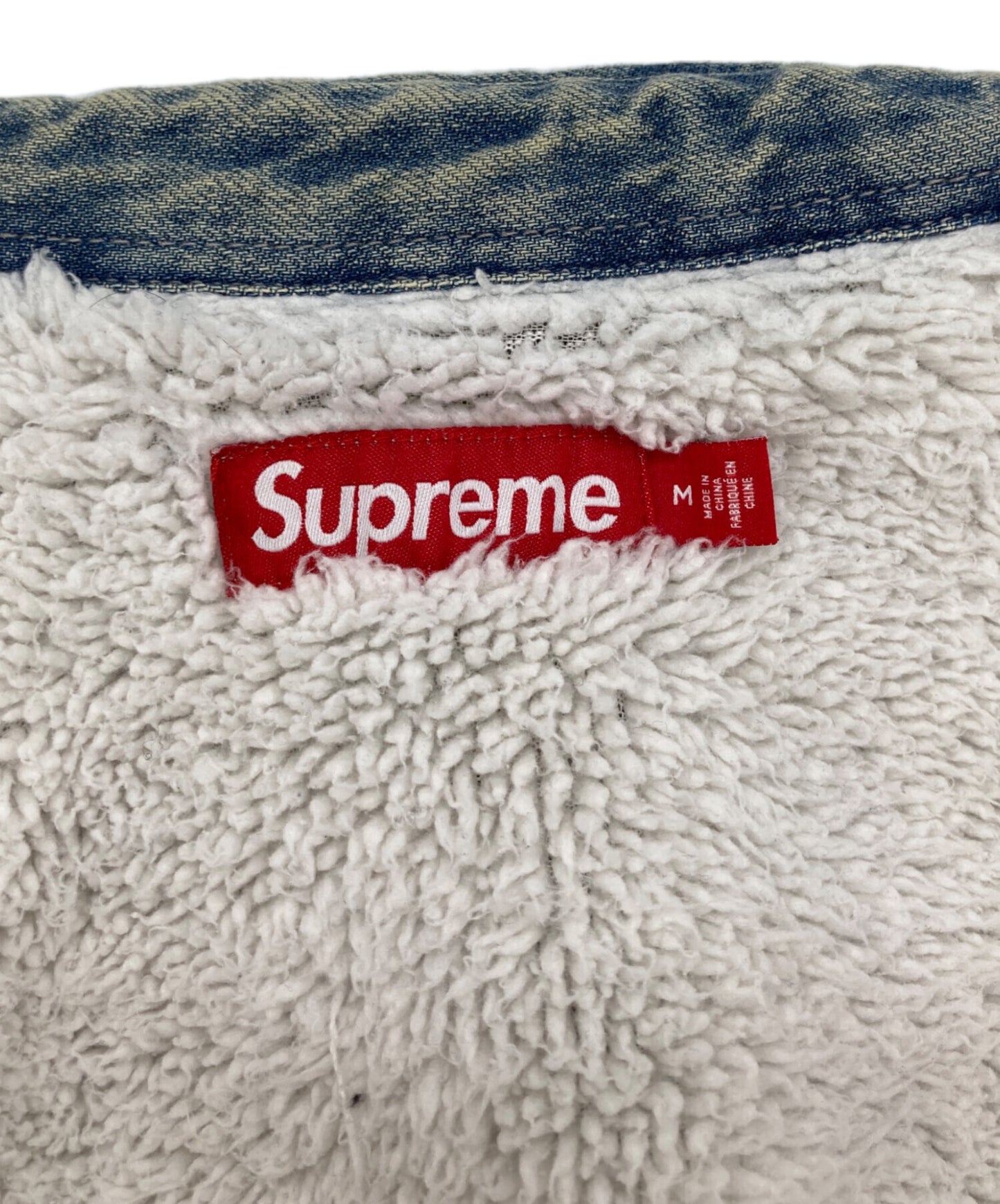 [Pre-owned] SUPREME 24AW Faux Shearling Lined Work Shirt