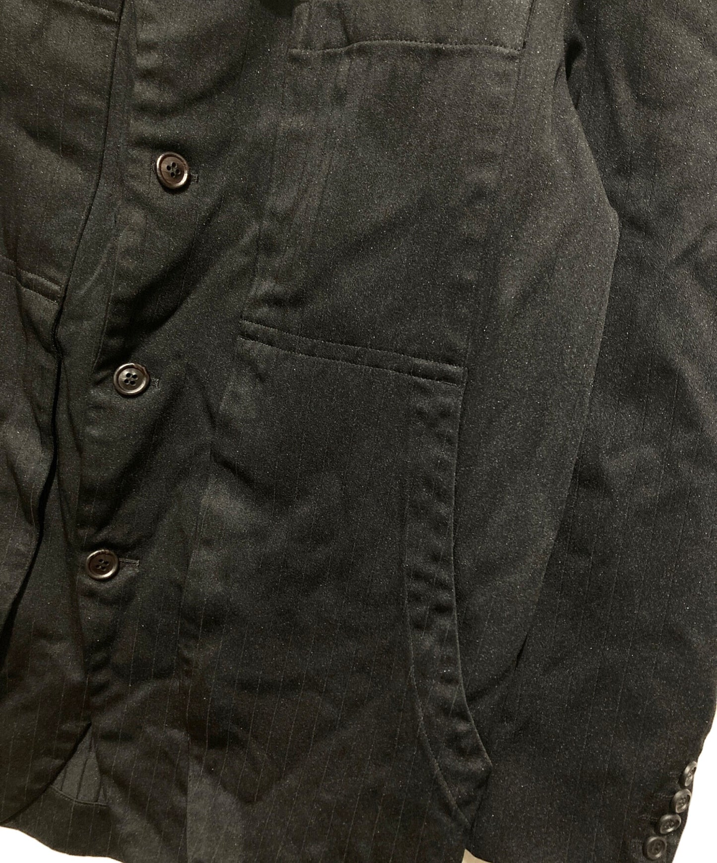 [Pre-owned] COMME des GARCONS HOMME DEUX Poly-cushioned 4B striped tailored jacket DM-J043