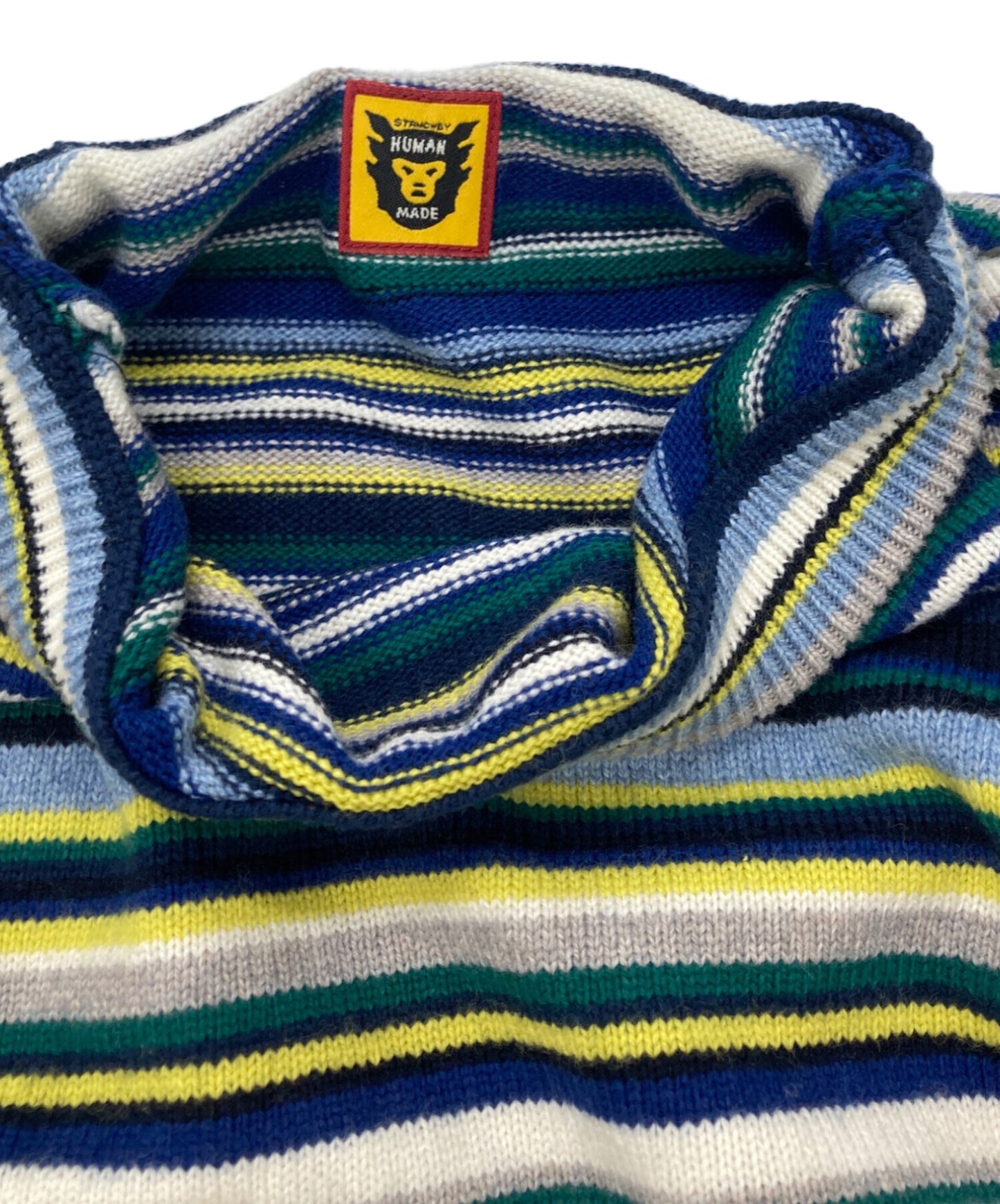 [Pre-owned] HUMAN MADE 23AW MULTI STRIPED KNIT SWEATER Multi striped knit sweater