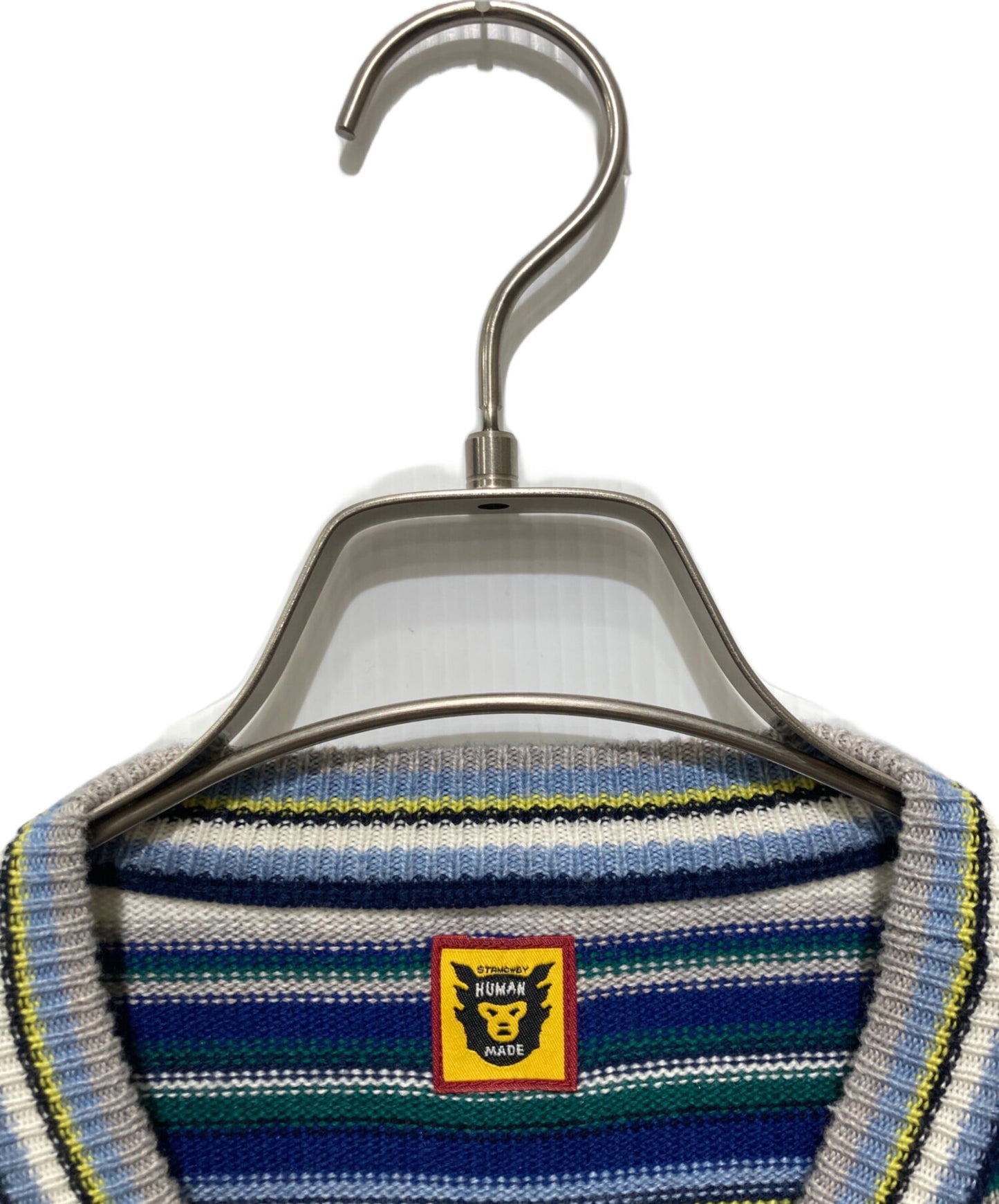 [Pre-owned] HUMAN MADE 23AW MULTI STRIPED KNIT SWEATER Multi striped knit sweater