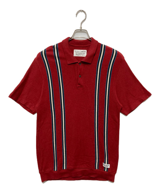 [Pre-owned] WACKO MARIA 24SS STRIPED KNIT POLO SHIRT 24SS-WMK-KN12