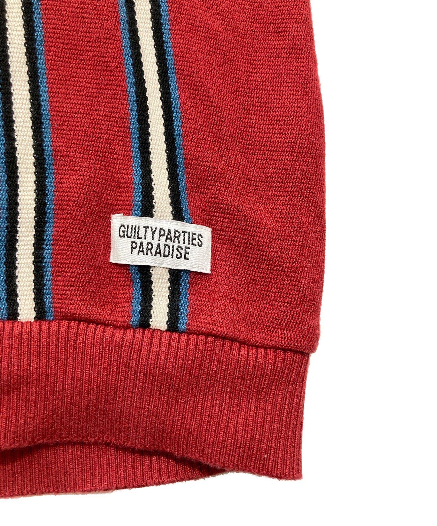 [Pre-owned] WACKO MARIA 24SS STRIPED KNIT POLO SHIRT 24SS-WMK-KN12