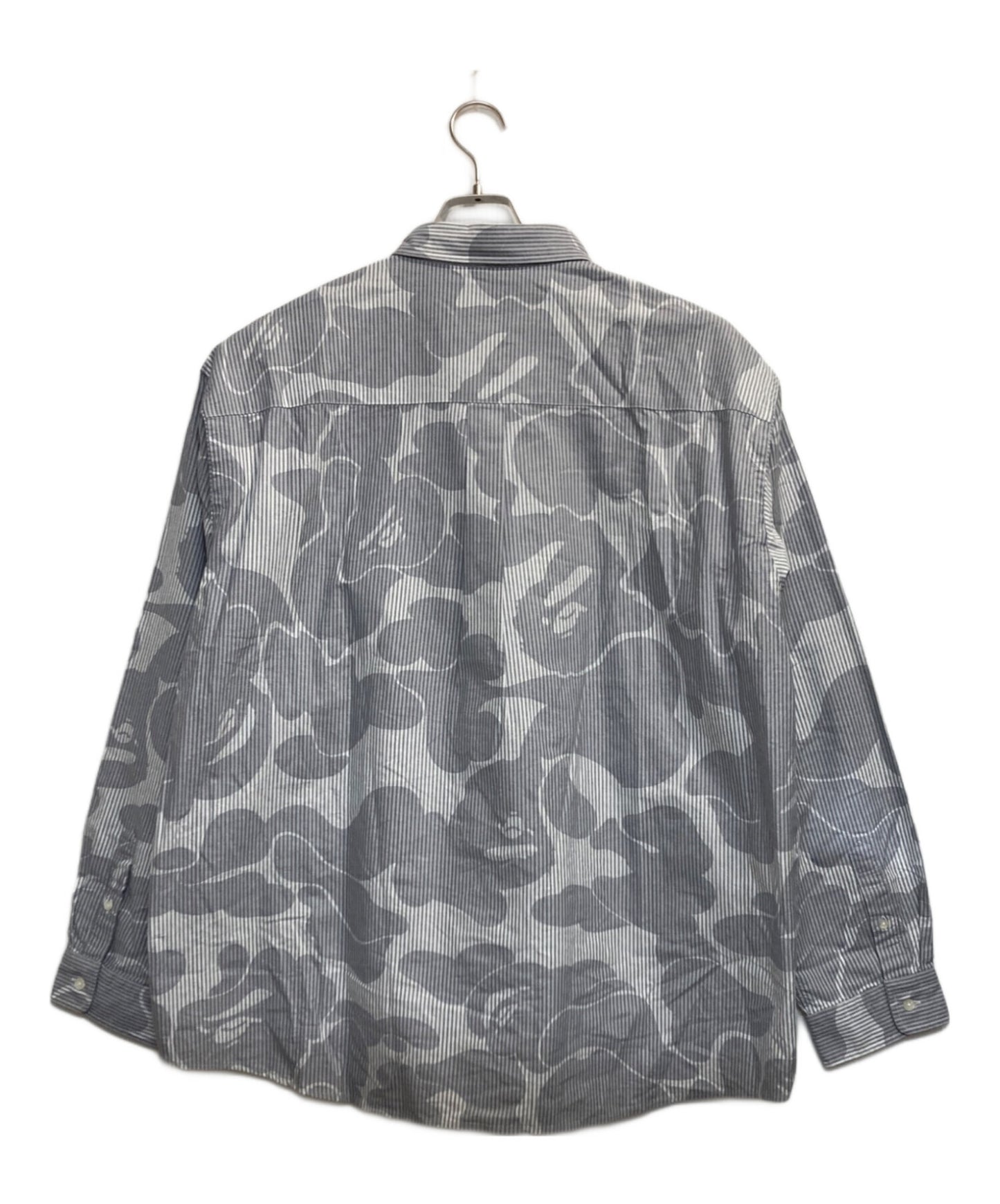 [Pre-owned] A BATHING APE SOLID CAMO STRIPE RELAXED FIT SHIRT 001SHK801003M