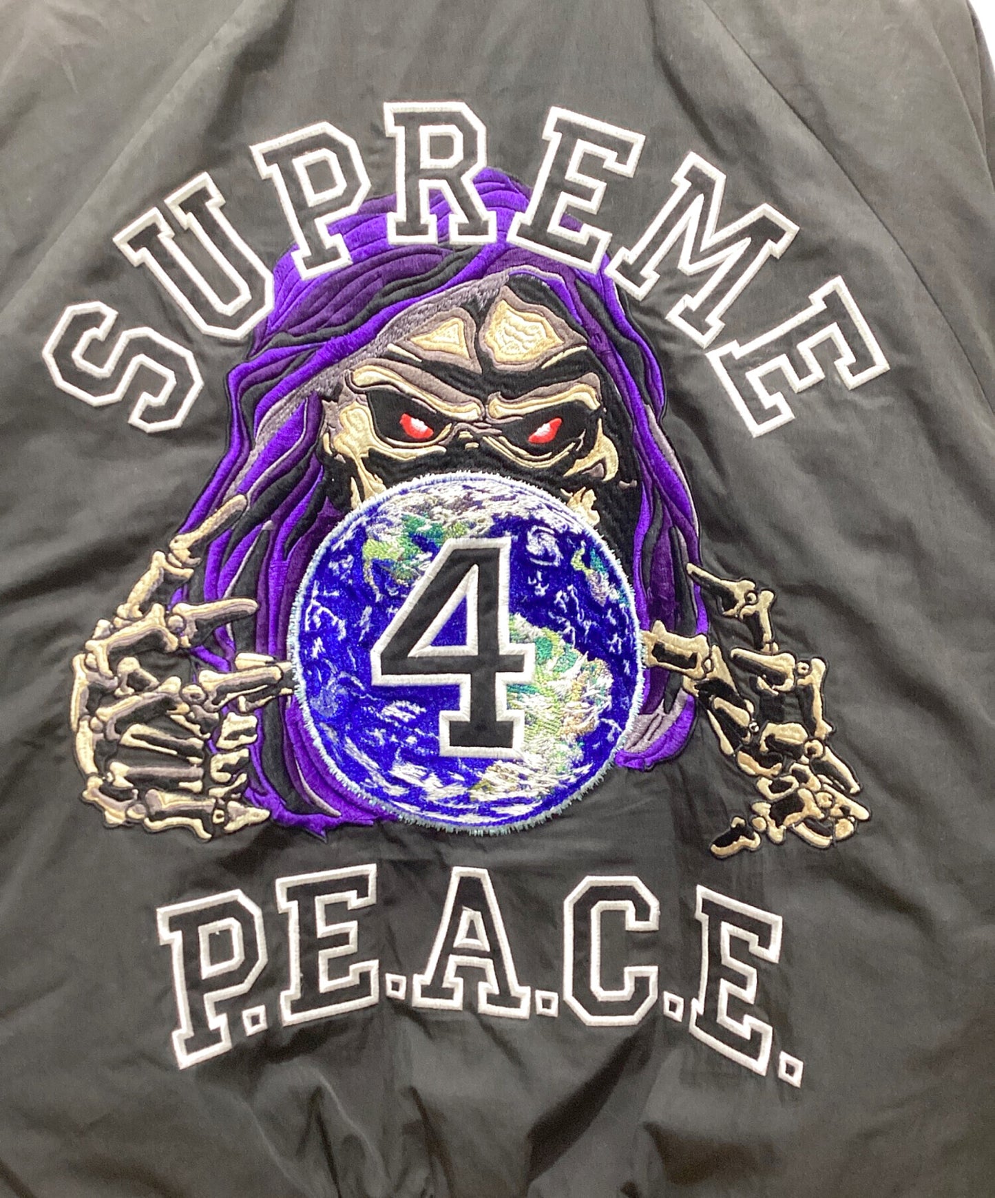 [Pre-owned] SUPREME 23AW PEACE Embroidered WORK Jacket