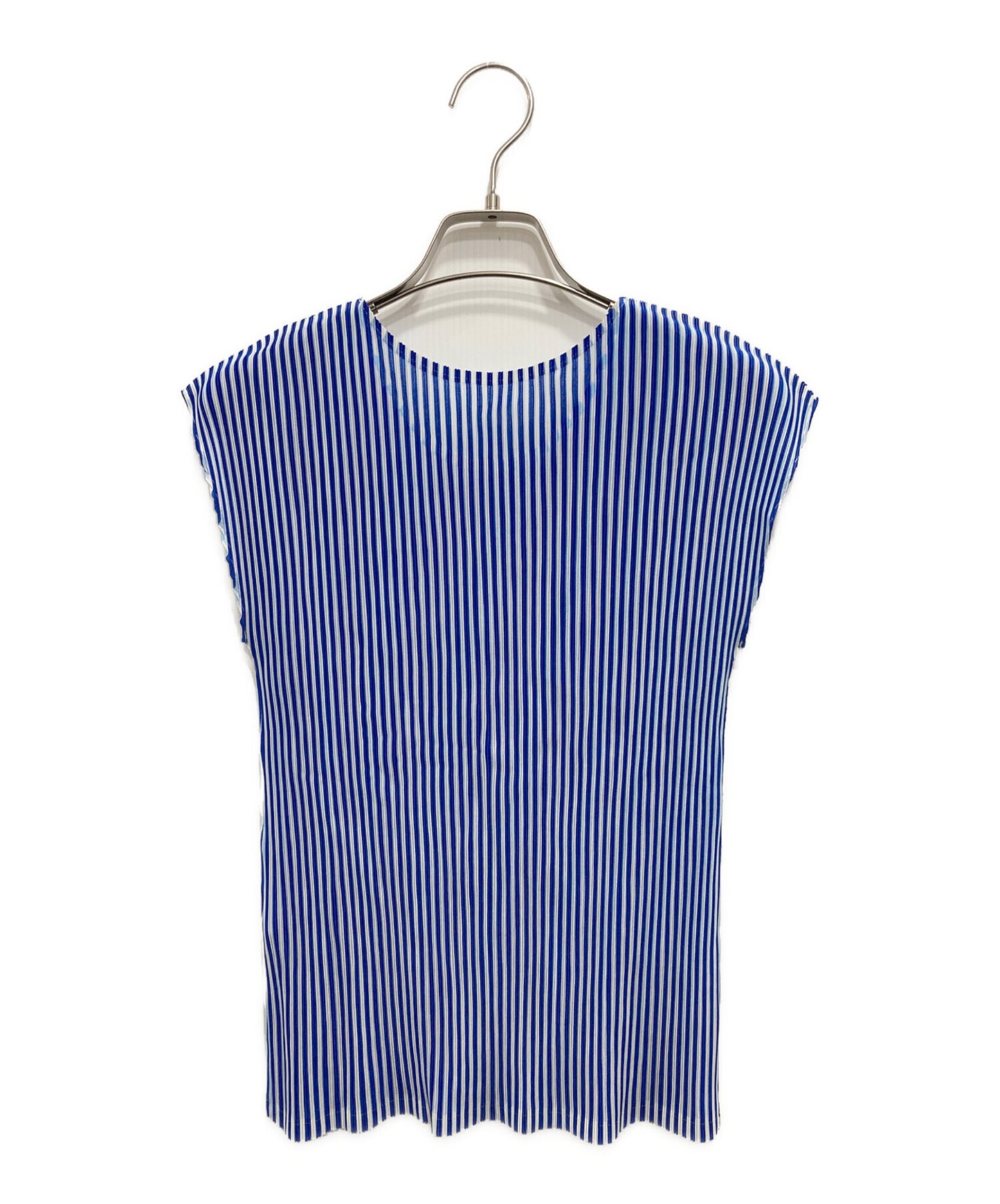 [Pre-owned] PLEATS PLEASE Striped Sleeveless Pleated Cut and Sewn PP51FK312