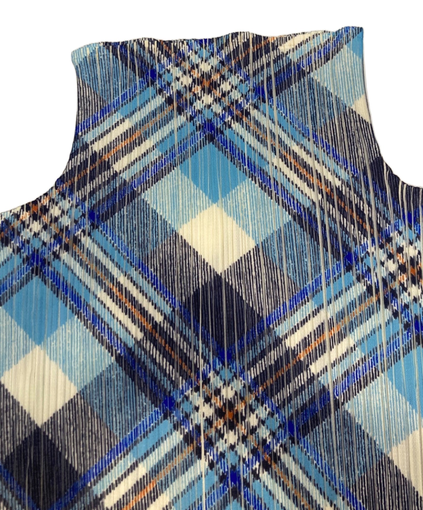 [Pre-owned] PLEATS PLEASE Check Pleats High Neck Cut and Sewn PP52-JK604