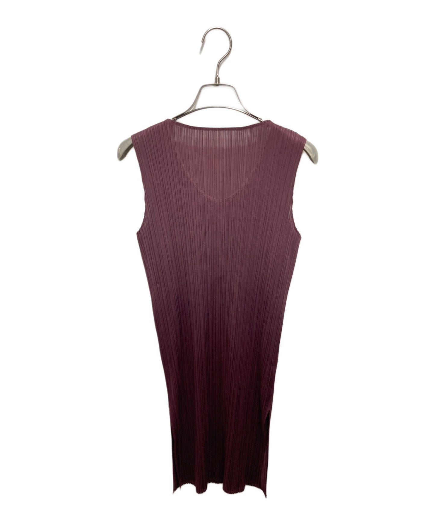 [Pre-owned] PLEATS PLEASE Side Slit Sleeveless Pleated Dress PP43-JK615