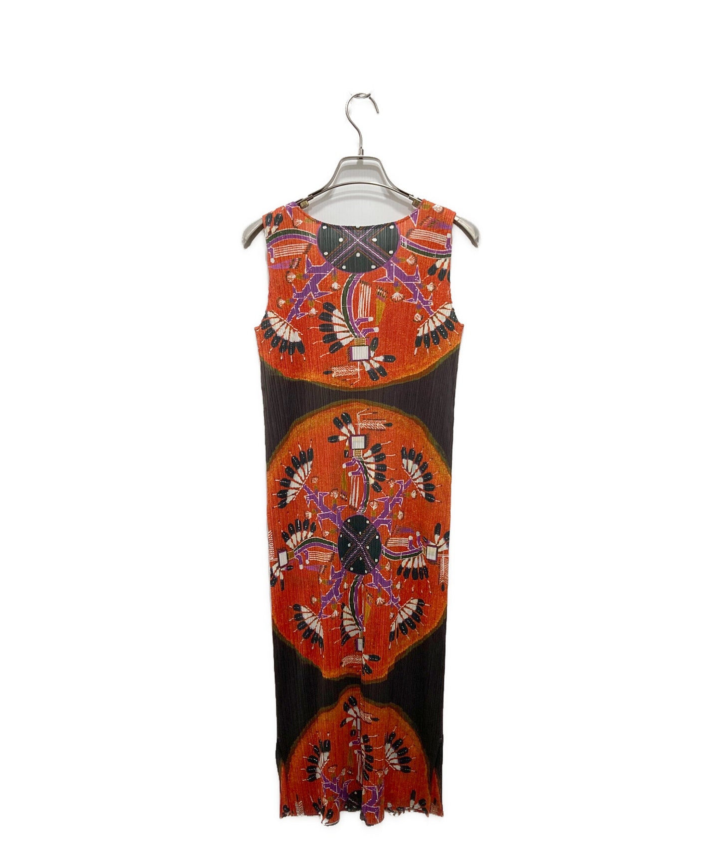 [Pre-owned] PLEATS PLEASE Sleeveless all-over pleated dress PP21-JH523