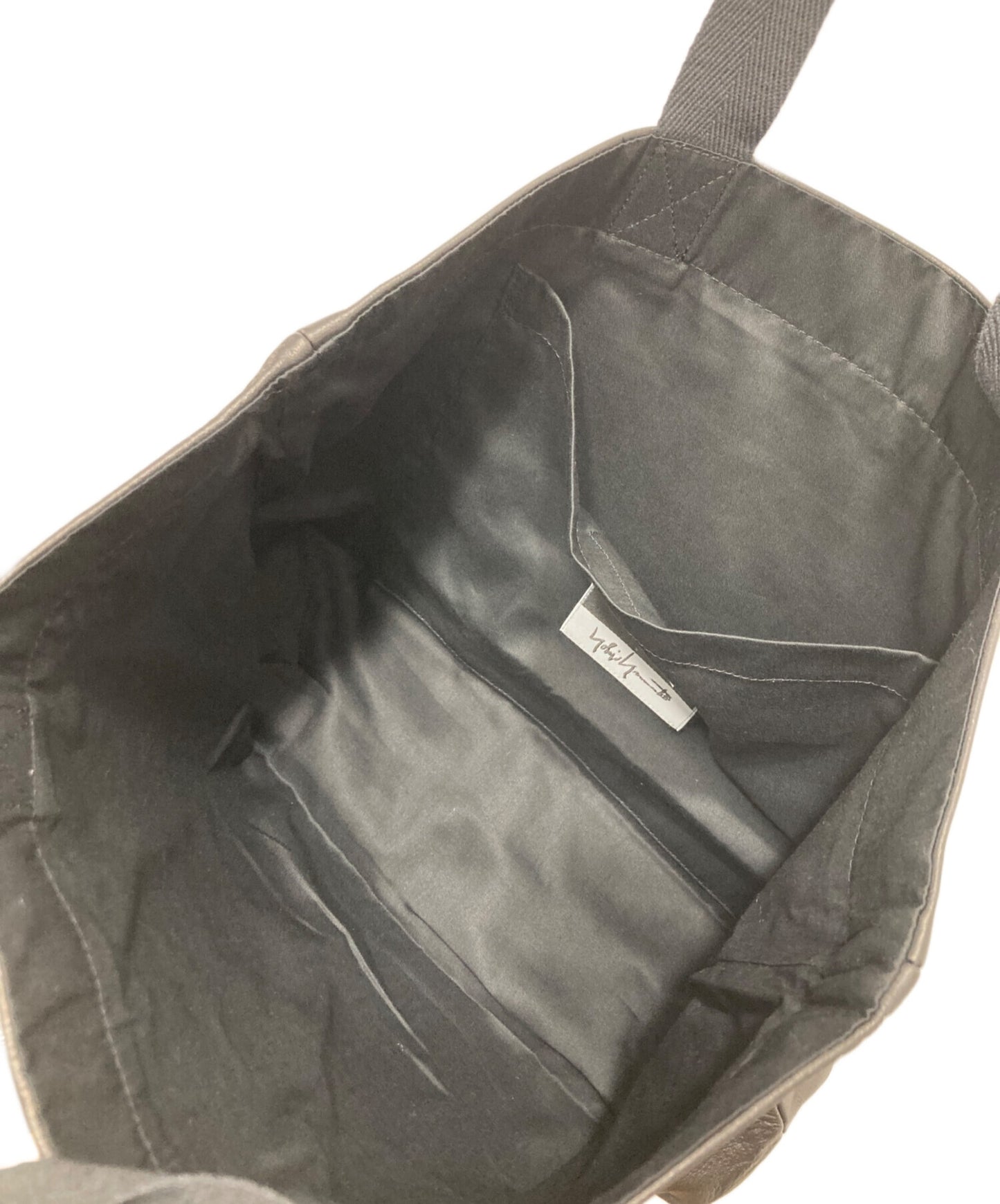 [Pre-owned] YOHJI YAMAMOTO Novelty logo leather mini tote bag