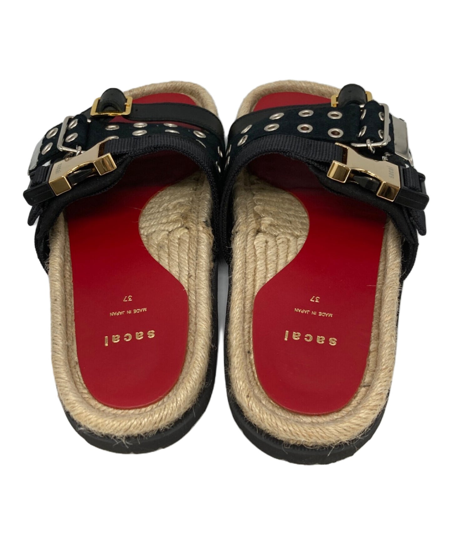 [Pre-owned] sacai Buckled Strap, Vibram Sole, Flat Sandals 20-05118
