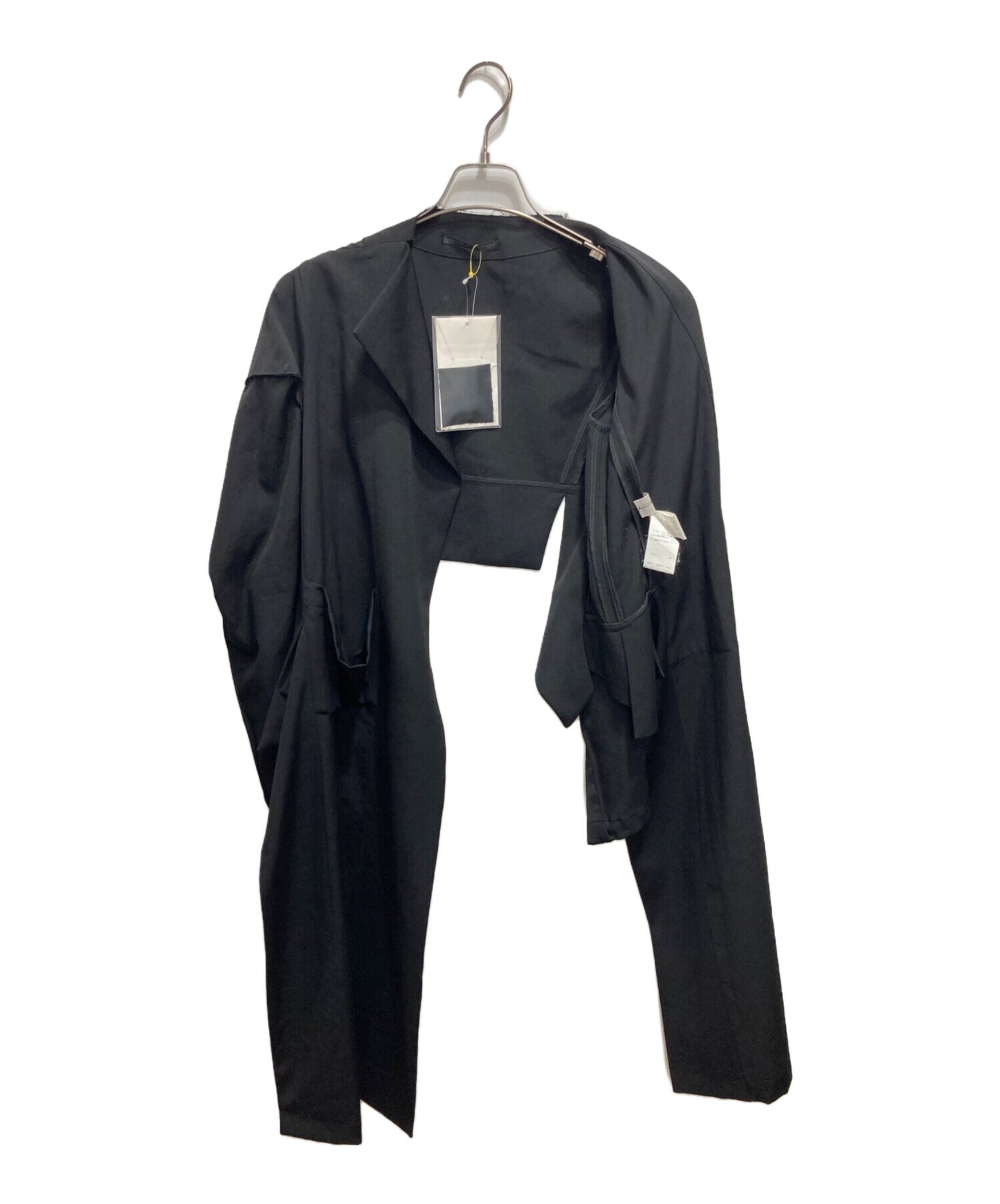[Pre-owned] YOHJI YAMAMOTO Wool Gaber Sleeve 3D-Switched Front Long Jacket FV-J06-100