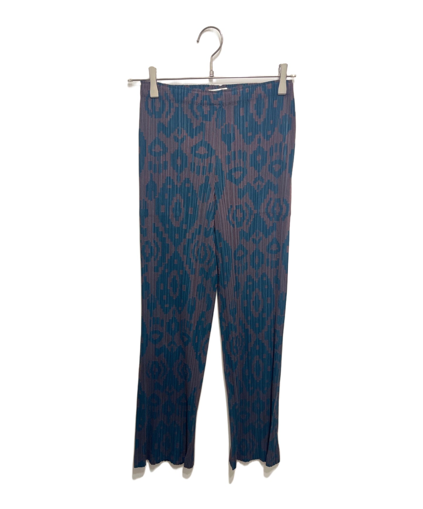 [Pre-owned] PLEATS PLEASE Geometric Pattern Pleated Easy Pants PP51-JF532