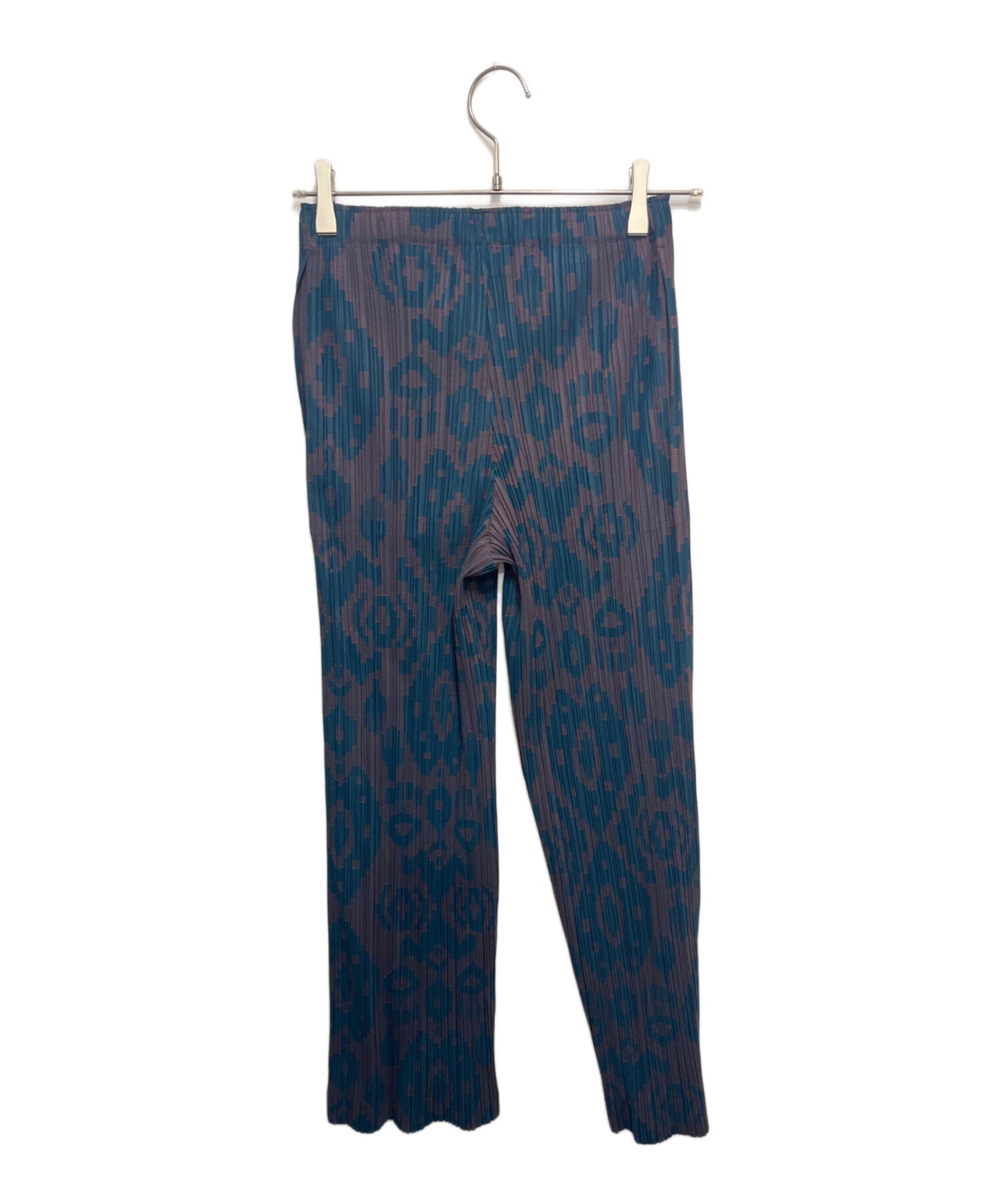 [Pre-owned] PLEATS PLEASE Geometric Pattern Pleated Easy Pants PP51-JF532