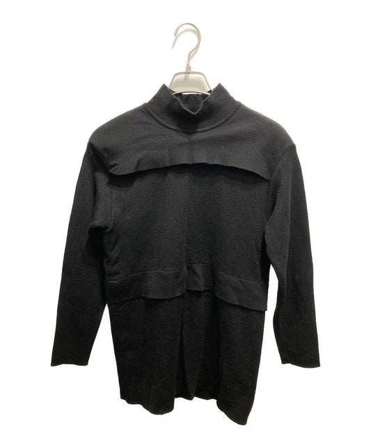 [Pre-owned] ISSEY MIYAKE 80s brush tag wool tucked high neck knit L163216