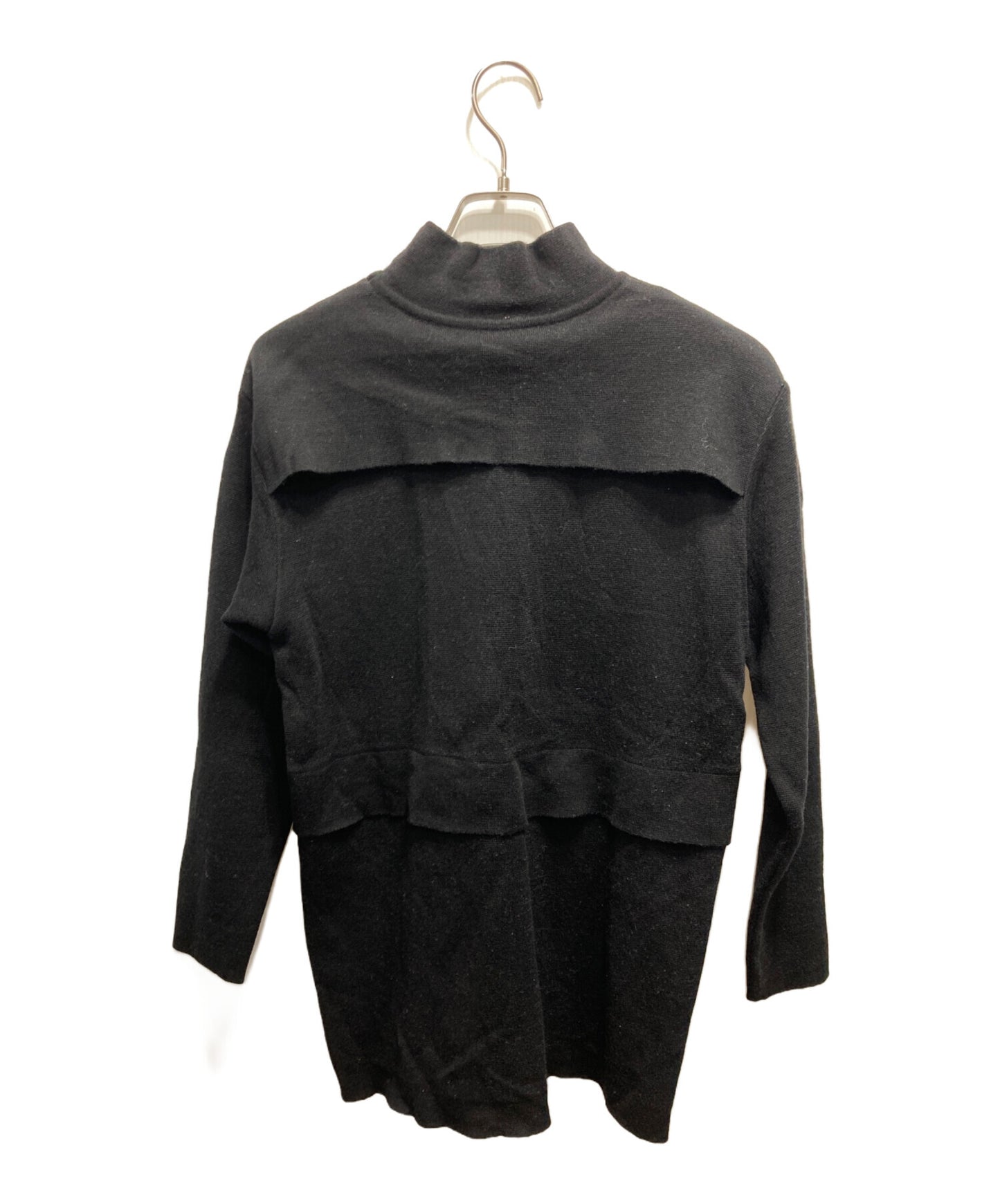 [Pre-owned] ISSEY MIYAKE 80s brush tag wool tucked high neck knit L163216