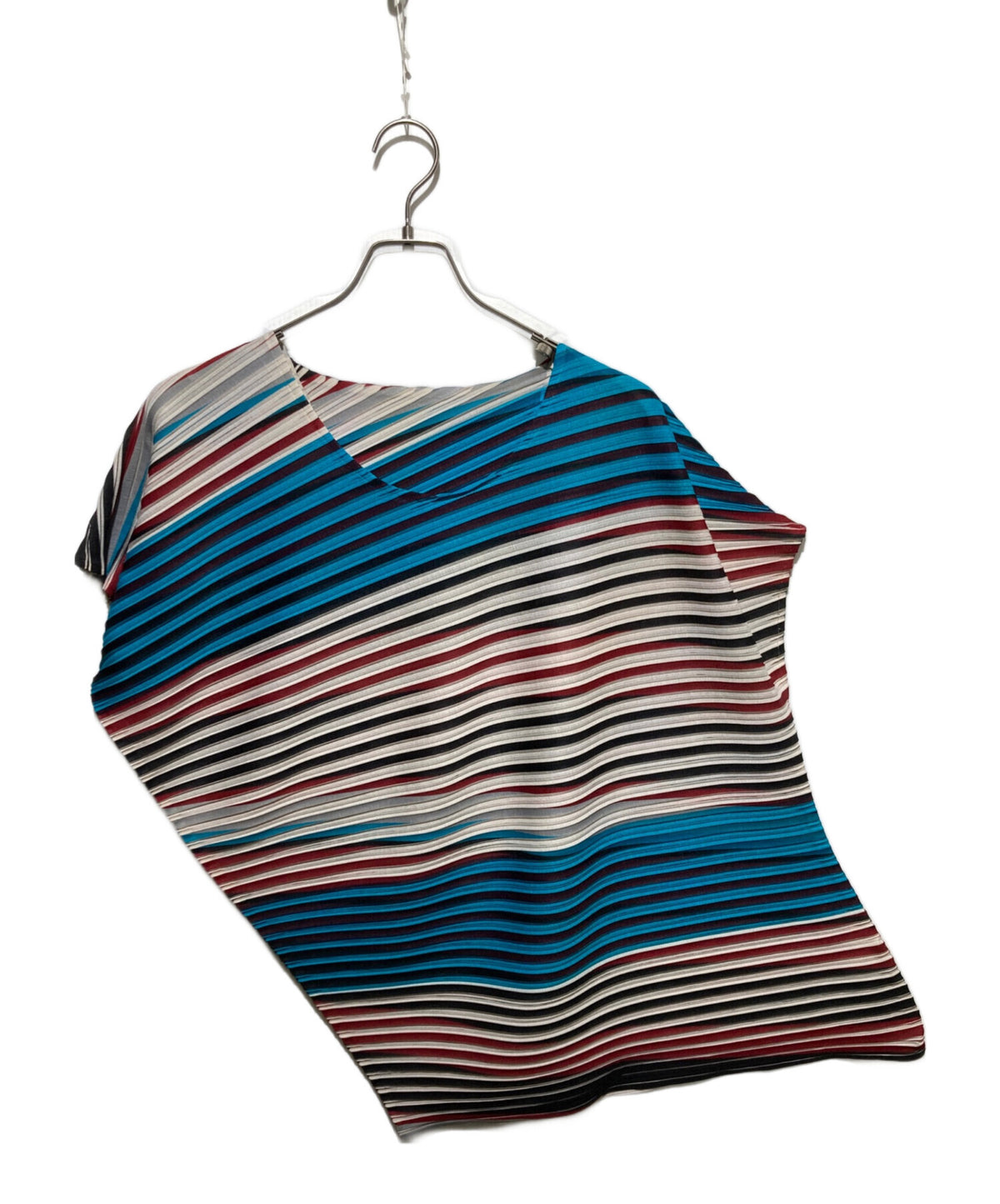 [Pre-owned] ISSEY MIYAKE Asymmetrical Border Dress IM73JK146
