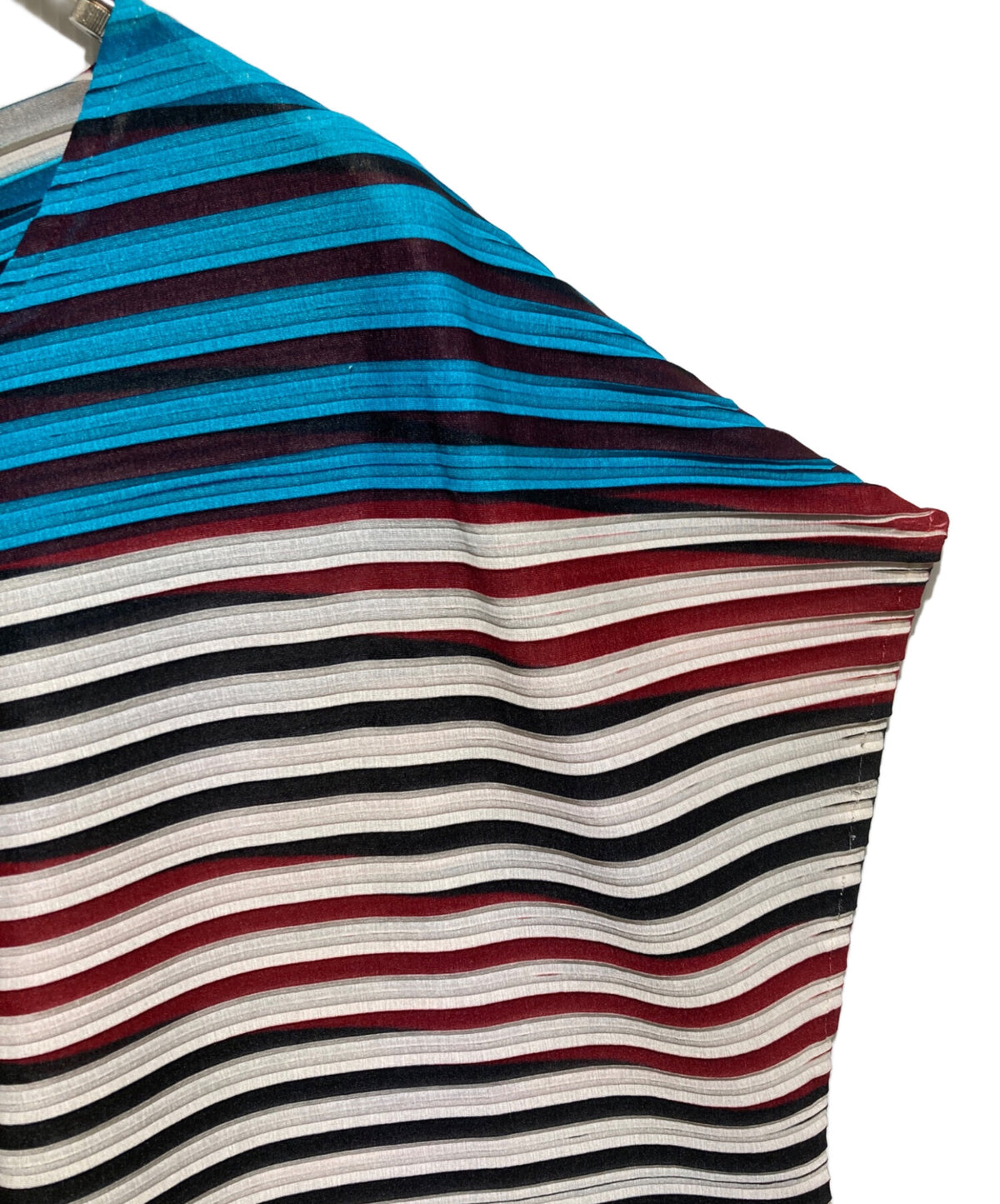 [Pre-owned] ISSEY MIYAKE Asymmetrical Border Dress IM73JK146