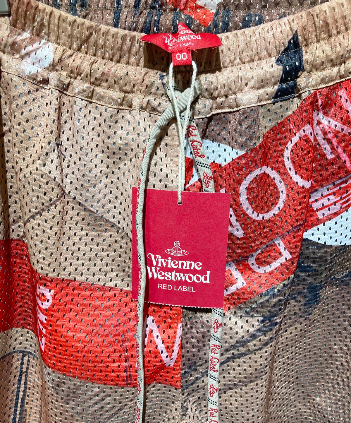 [Pre-owned] Vivienne Westwood RED LABEL CAUTION TAPE MAN LONDON/Layered Shorts 16-12-741014
