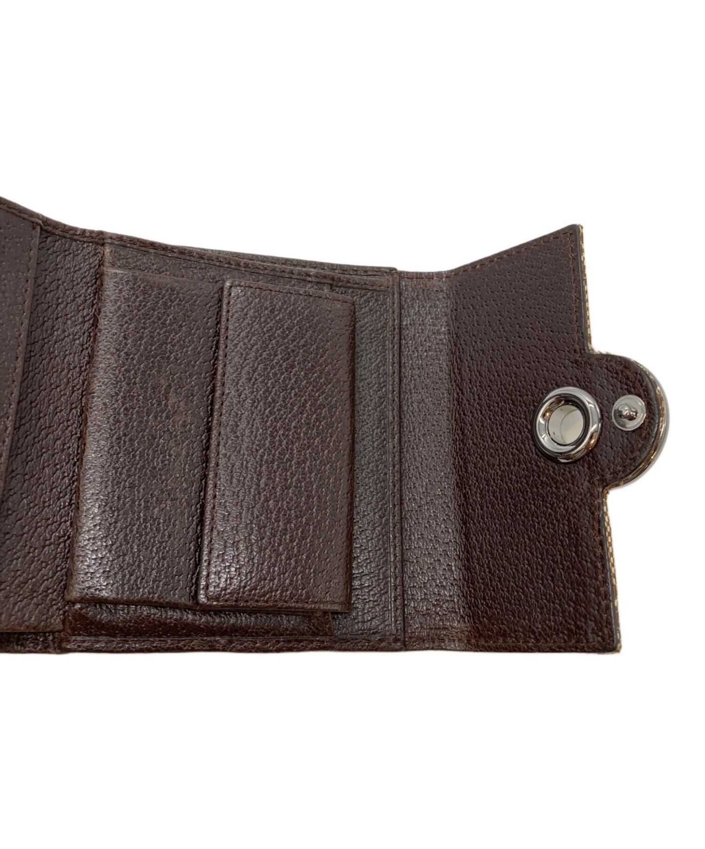 [Pre-owned] GUCCI GG canvas trifold wallet 120933