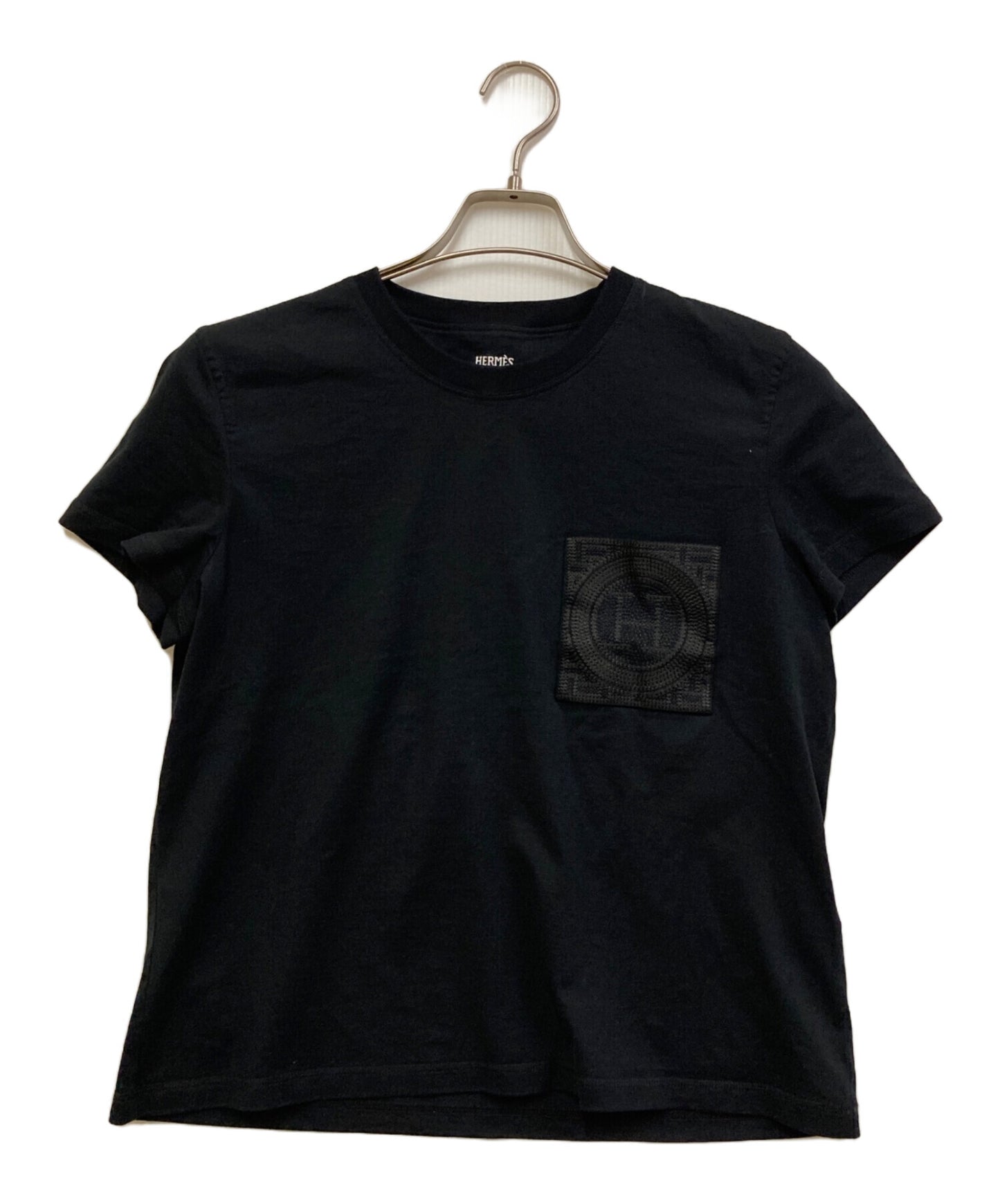 [Pre-owned] HERMES 24SS H embroidered pocket short sleeve T-shirt 4E4615DA