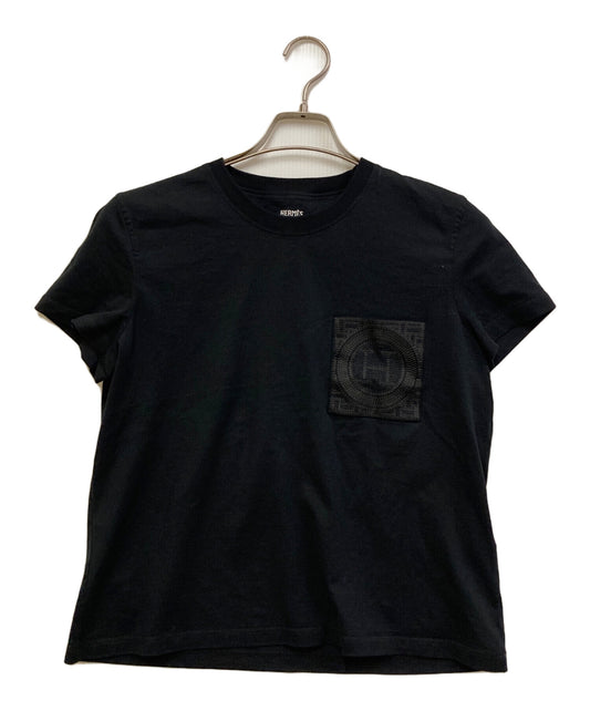 [Pre-owned] HERMES 24SS H embroidered pocket short sleeve T-shirt 4E4615DA