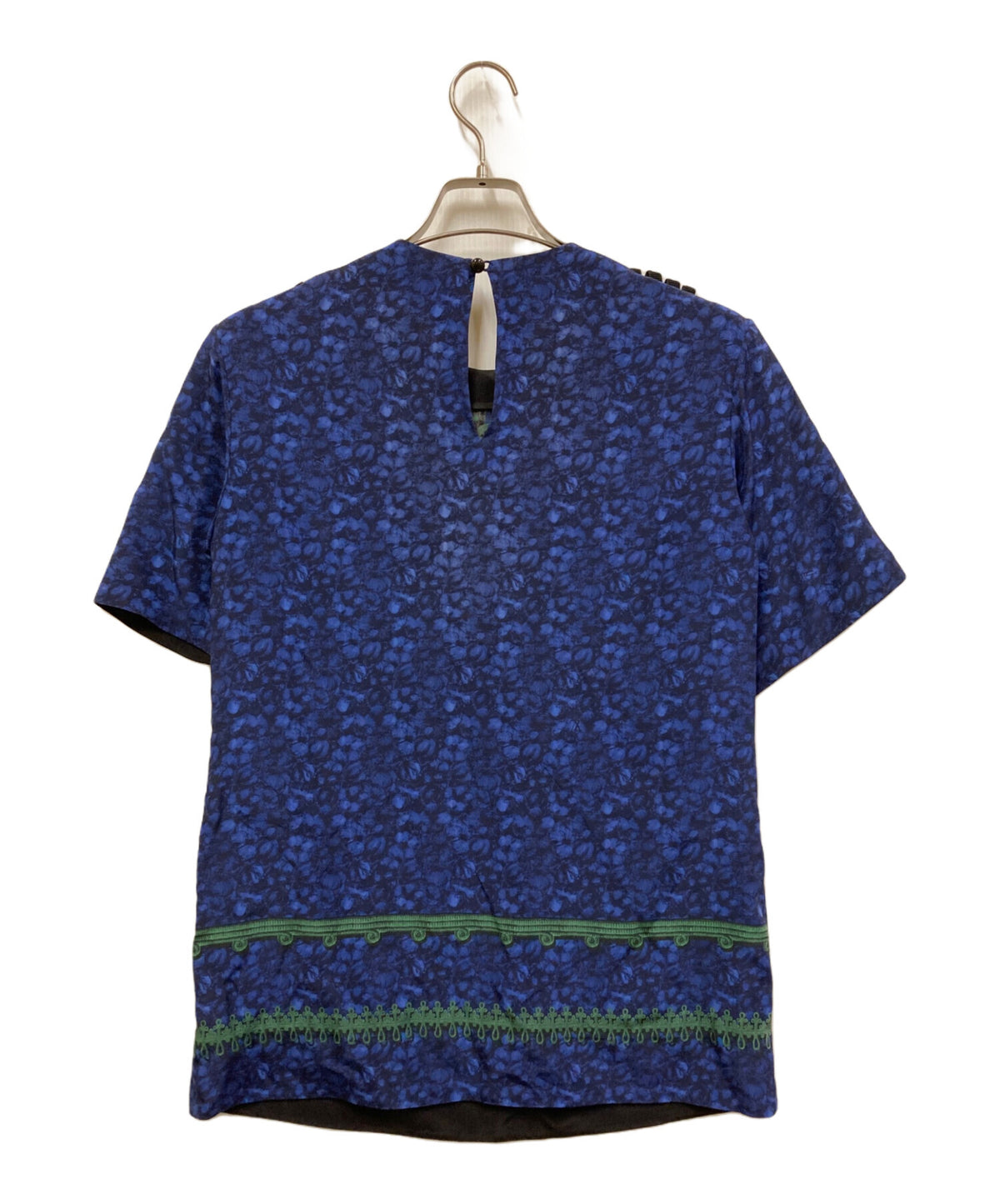 [Pre-owned] LOUIS VUITTON Napoleon-Print Silk Blouse with Studs RW122A F2BB06SB0