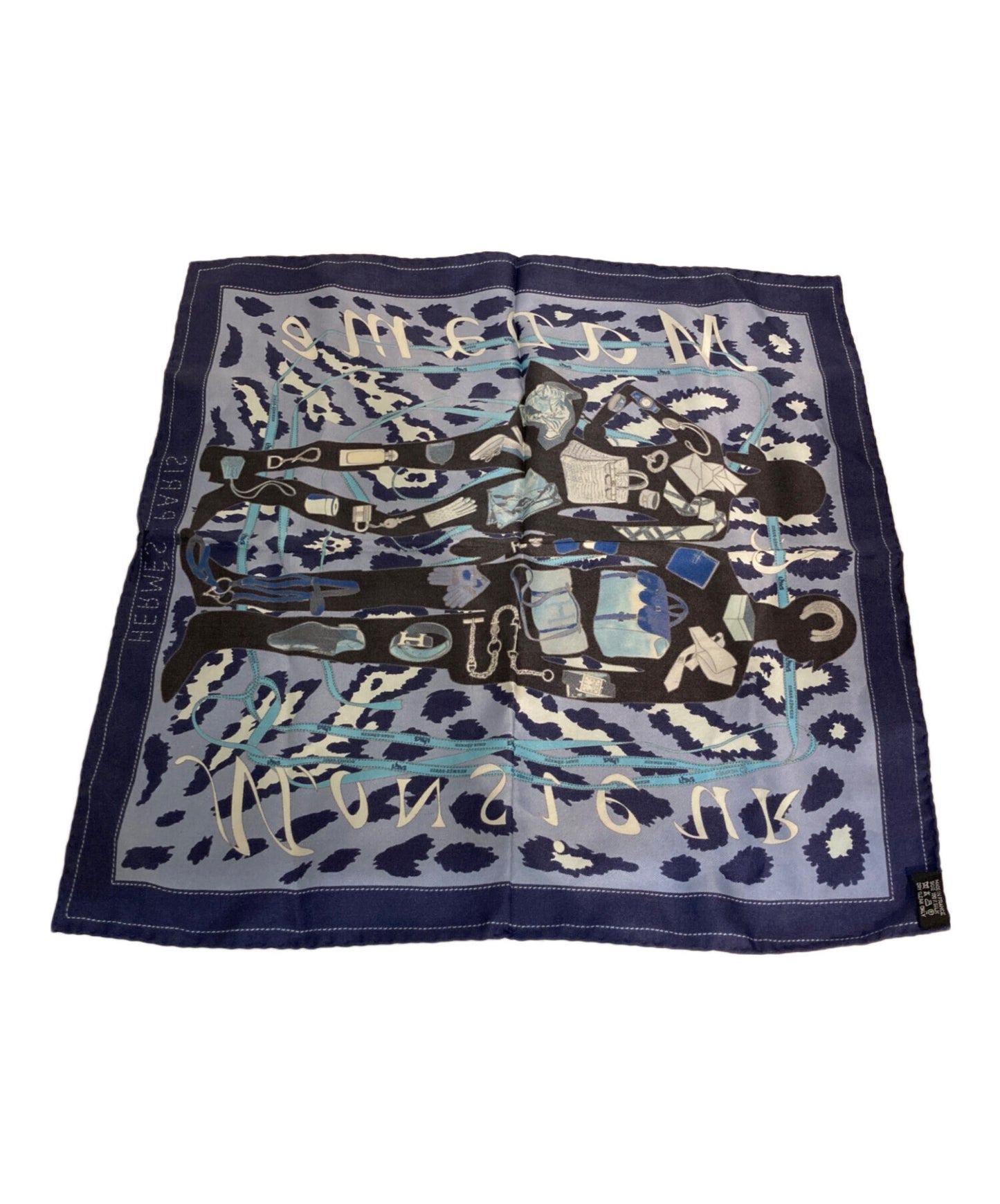 [Pre-owned] HERMES Monsieur & Madameka Pattern / Petit Carré 40 / Silk Scarf