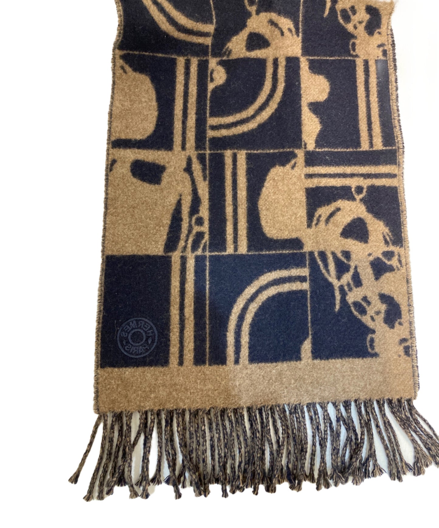 [Pre-owned] HERMES Cashmere Scarf / H Eco Select Verso