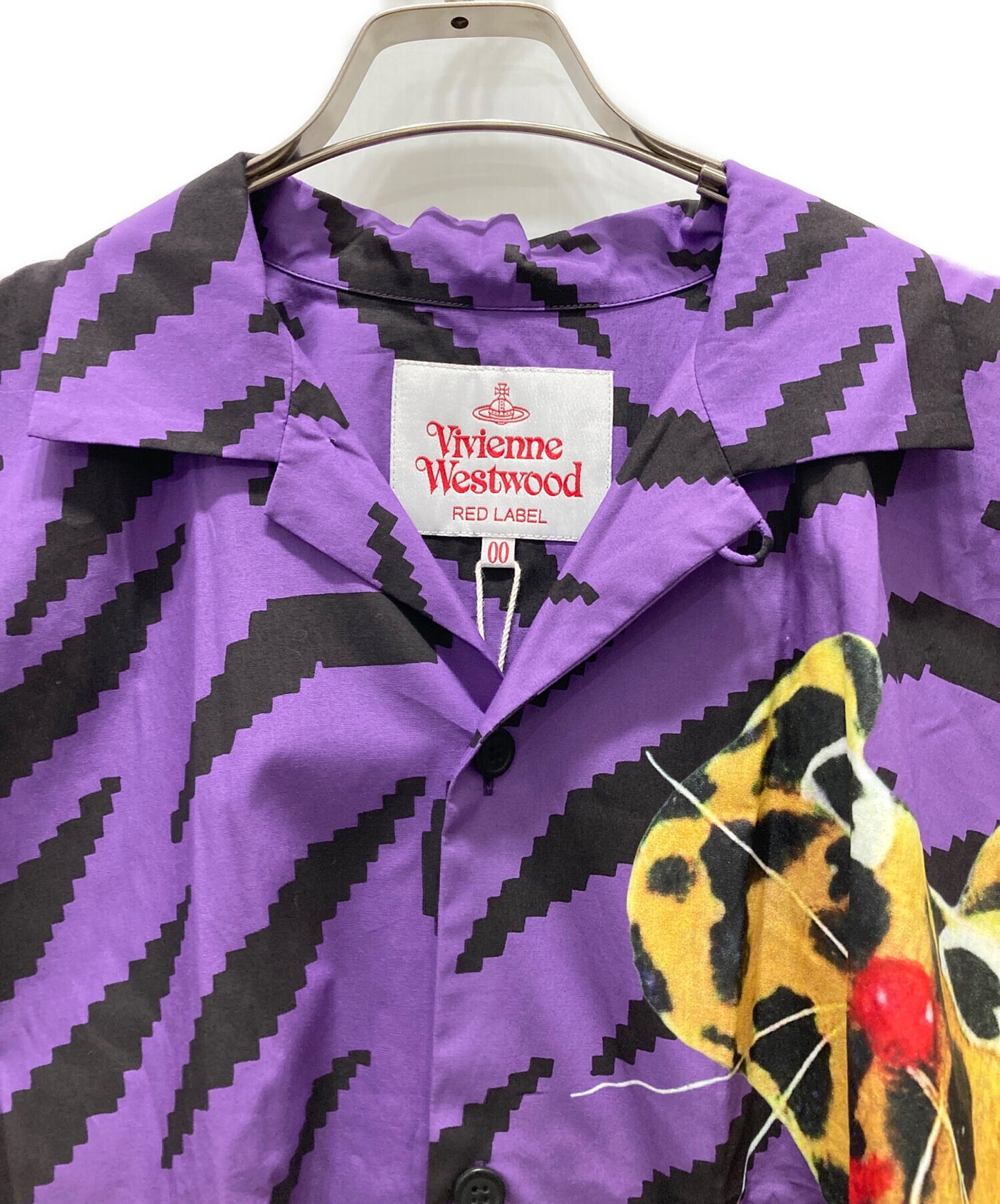 [Pre-owned] Vivienne Westwood RED LABEL Tiger stripe print open collar shirt 16-12-851021-00