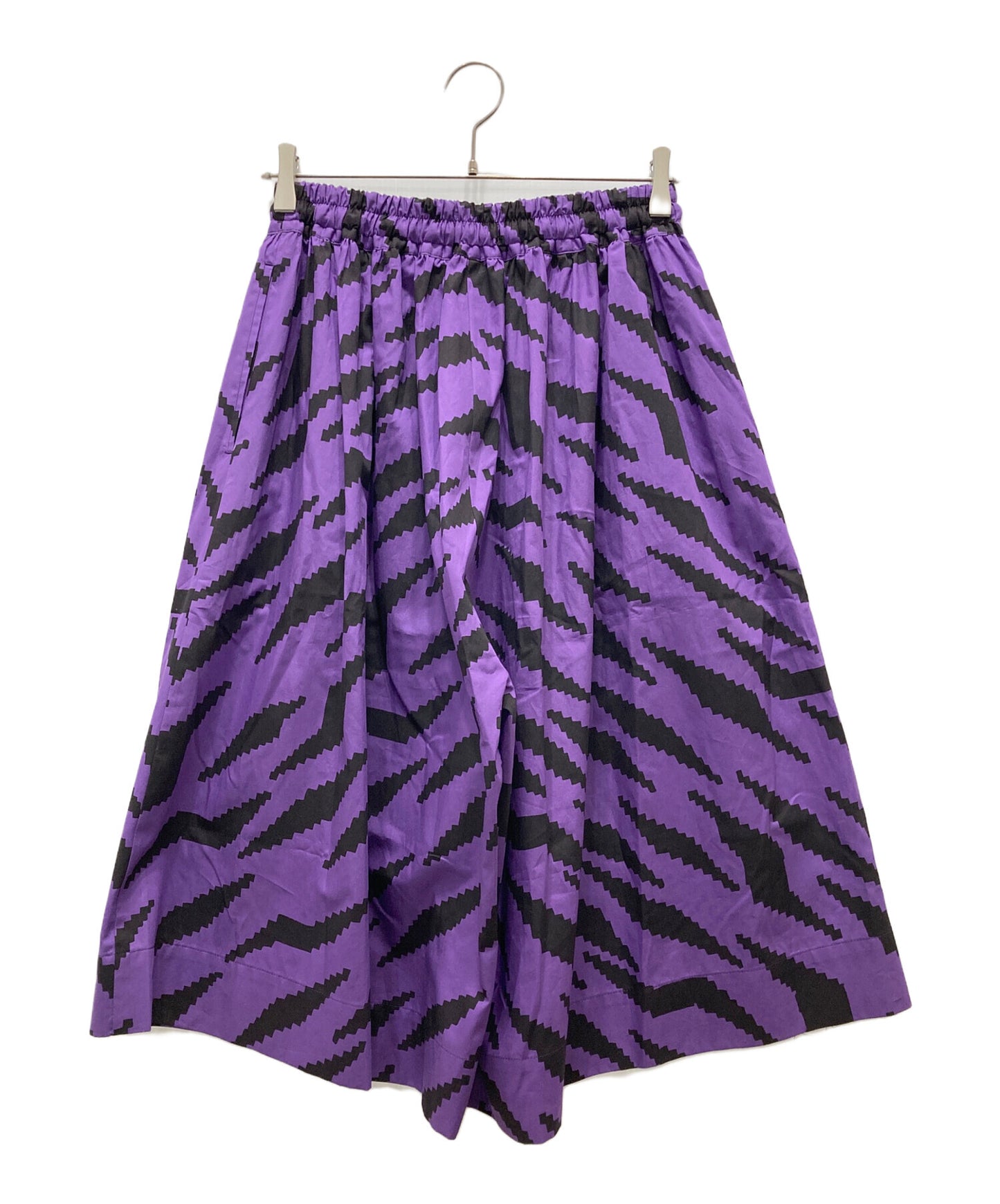 [Pre-owned] Vivienne Westwood RED LABEL Tiger Stripe Print Gathered Wide Cropped Pants 16-12-751022-00