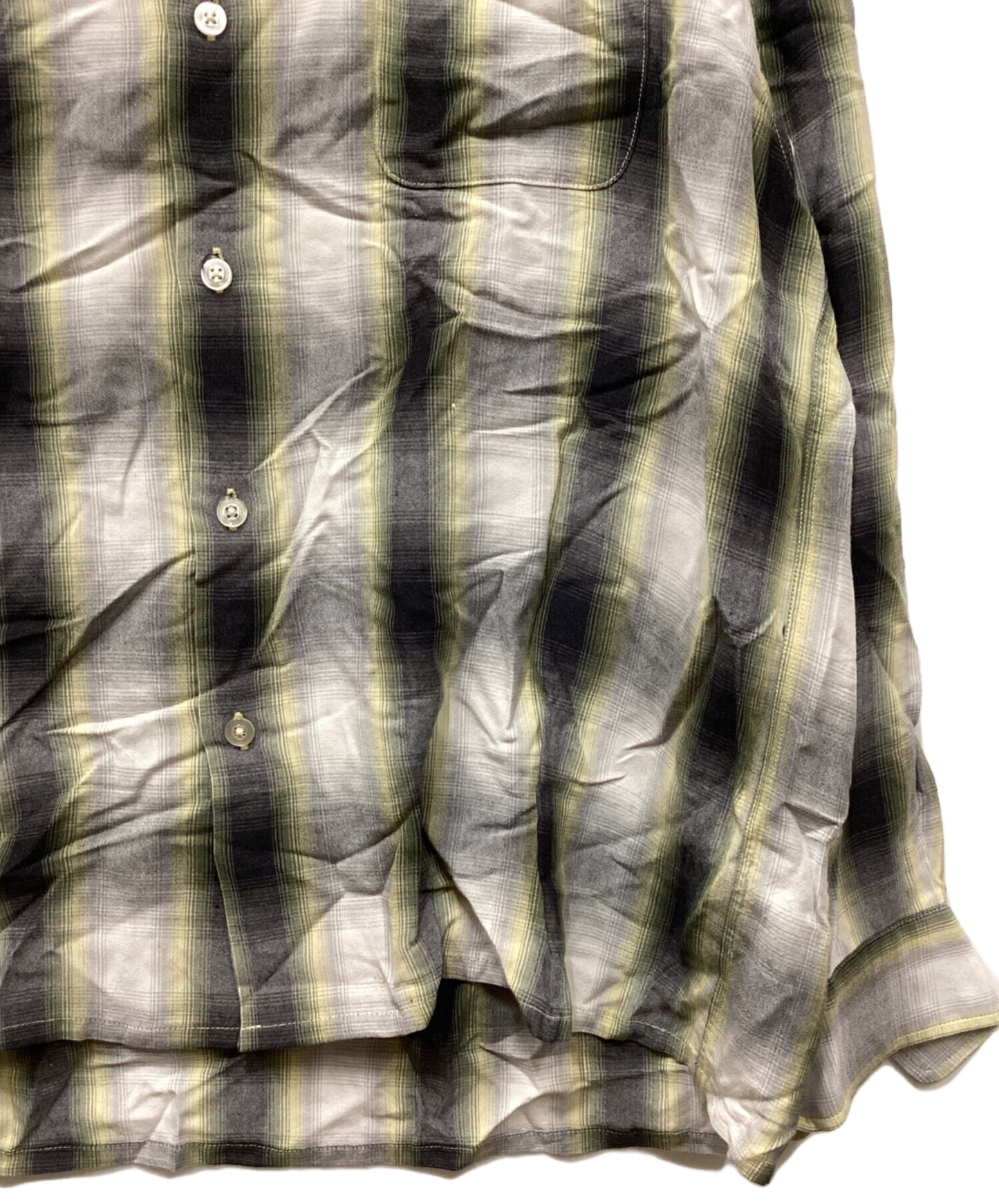 [Pre-owned] WACKO MARIA Ombre rayon open collar shirt, long sleeve shirt